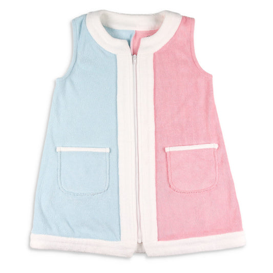 Girls Zipper Coverup - Colorblock