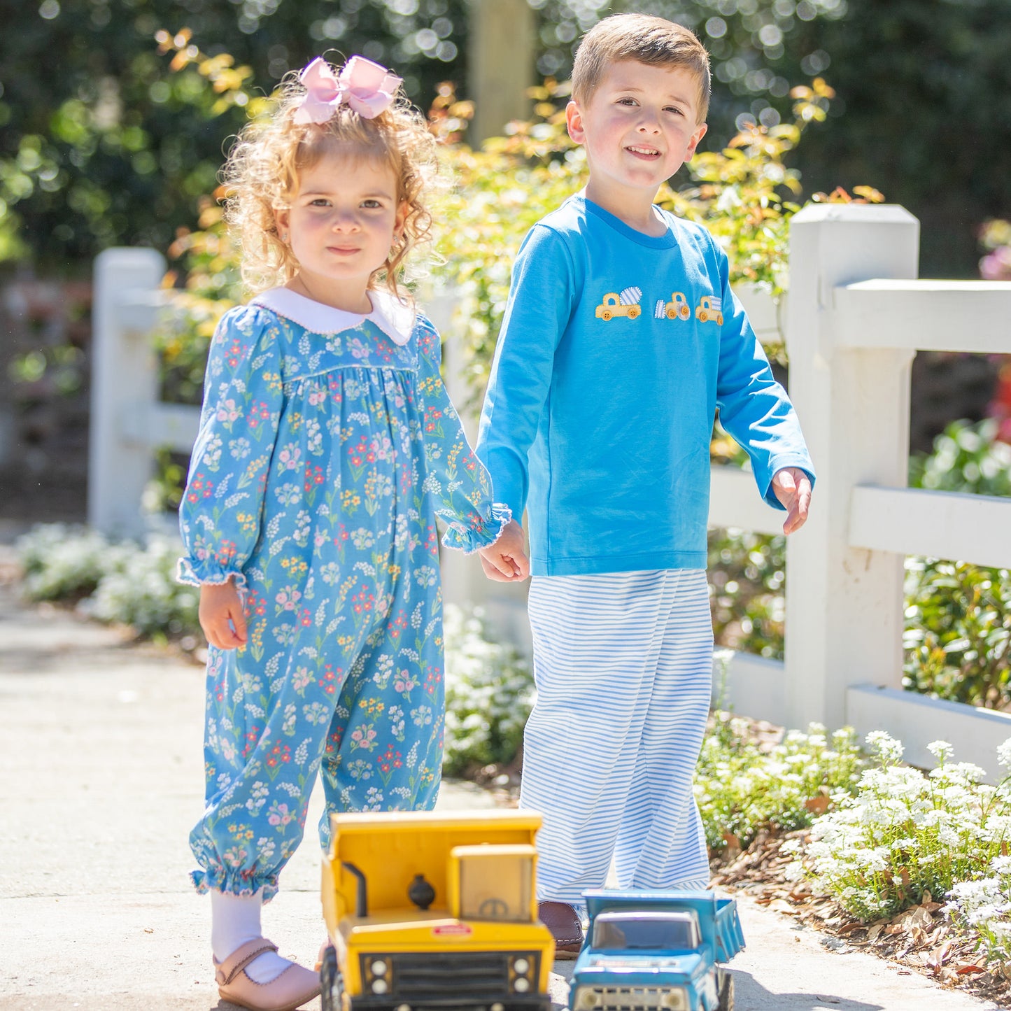 Boys Applique T Shirt - Construction Trucks