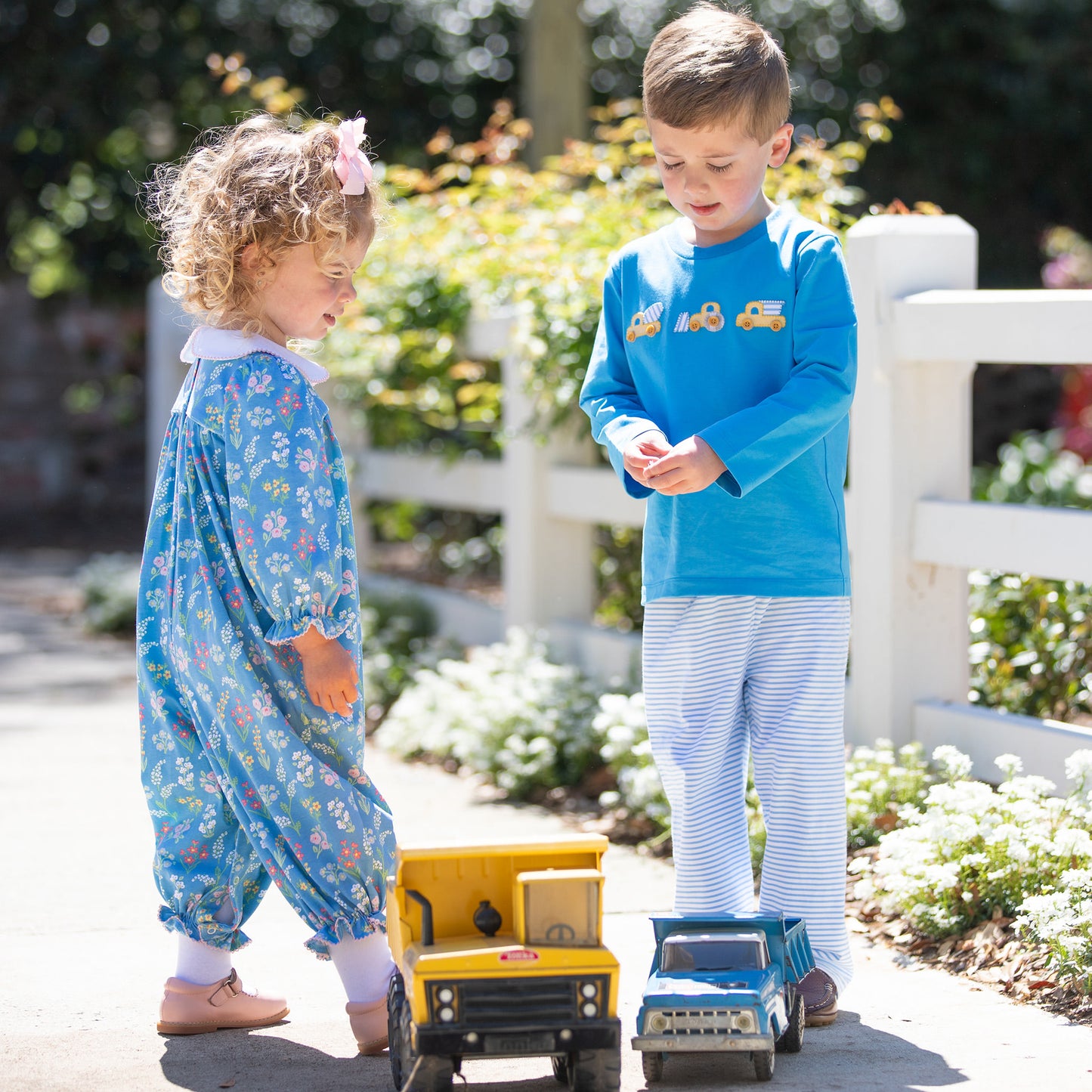 Boys Applique T Shirt - Construction Trucks