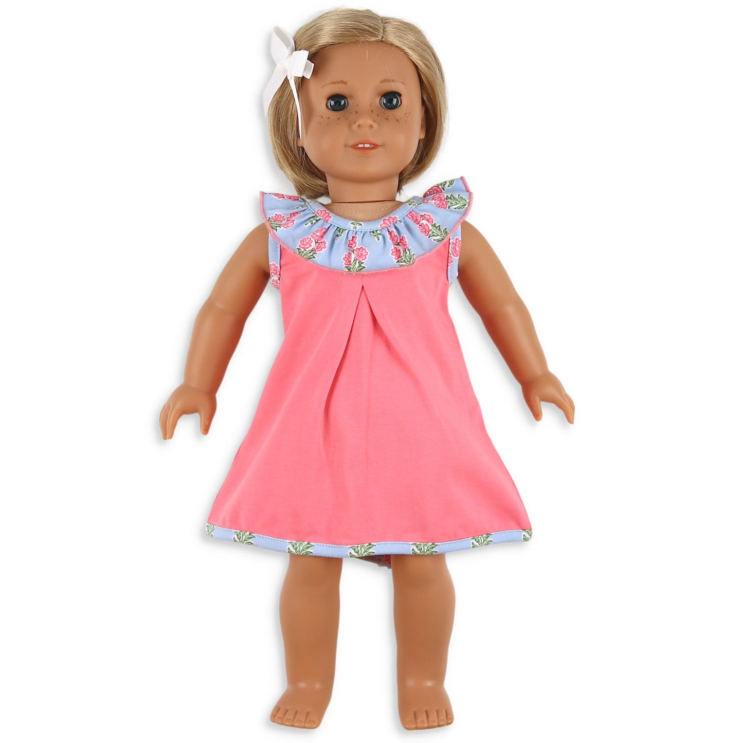 Coral Bouquet Pocket Dress - Doll