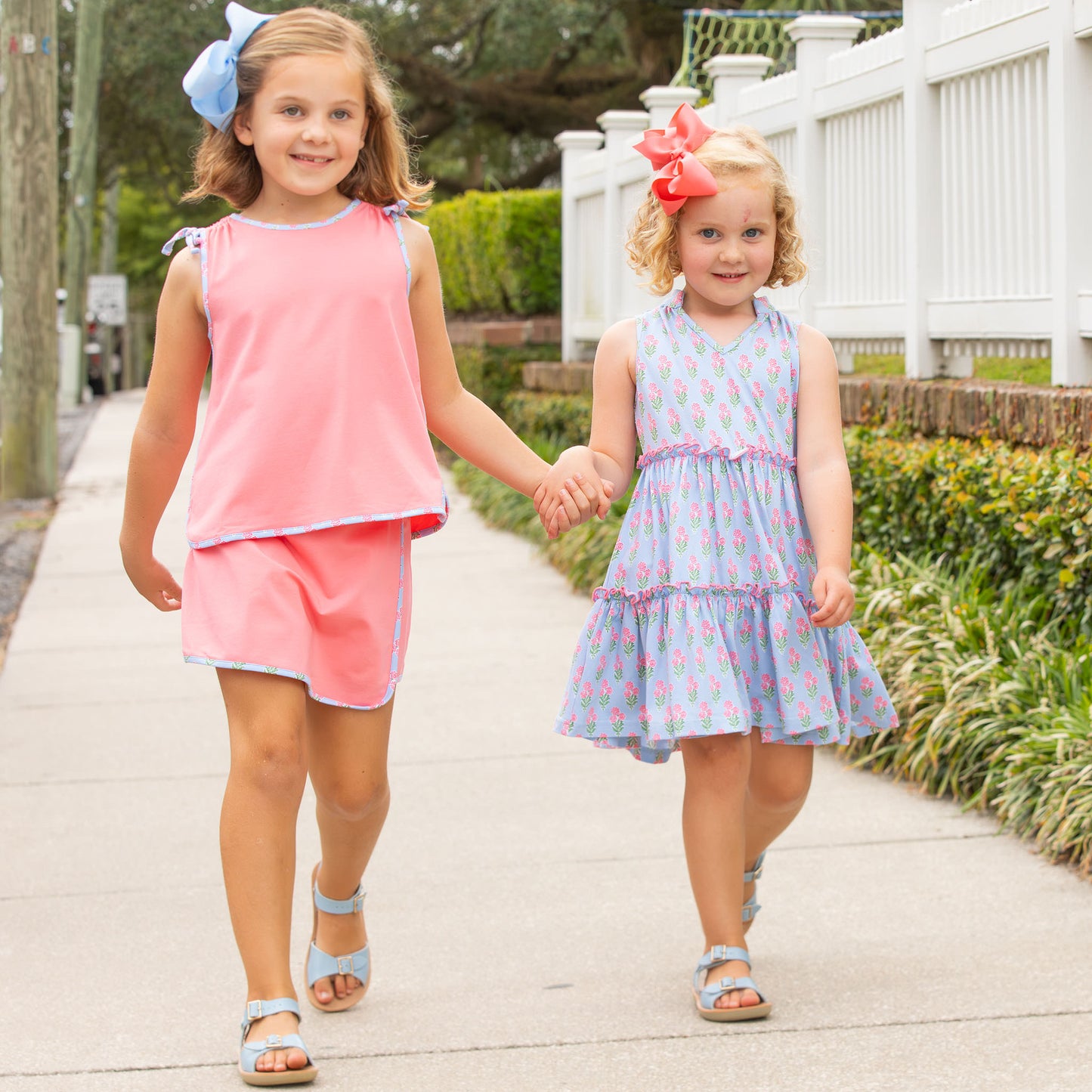 Coral Bouquet Tier Dress