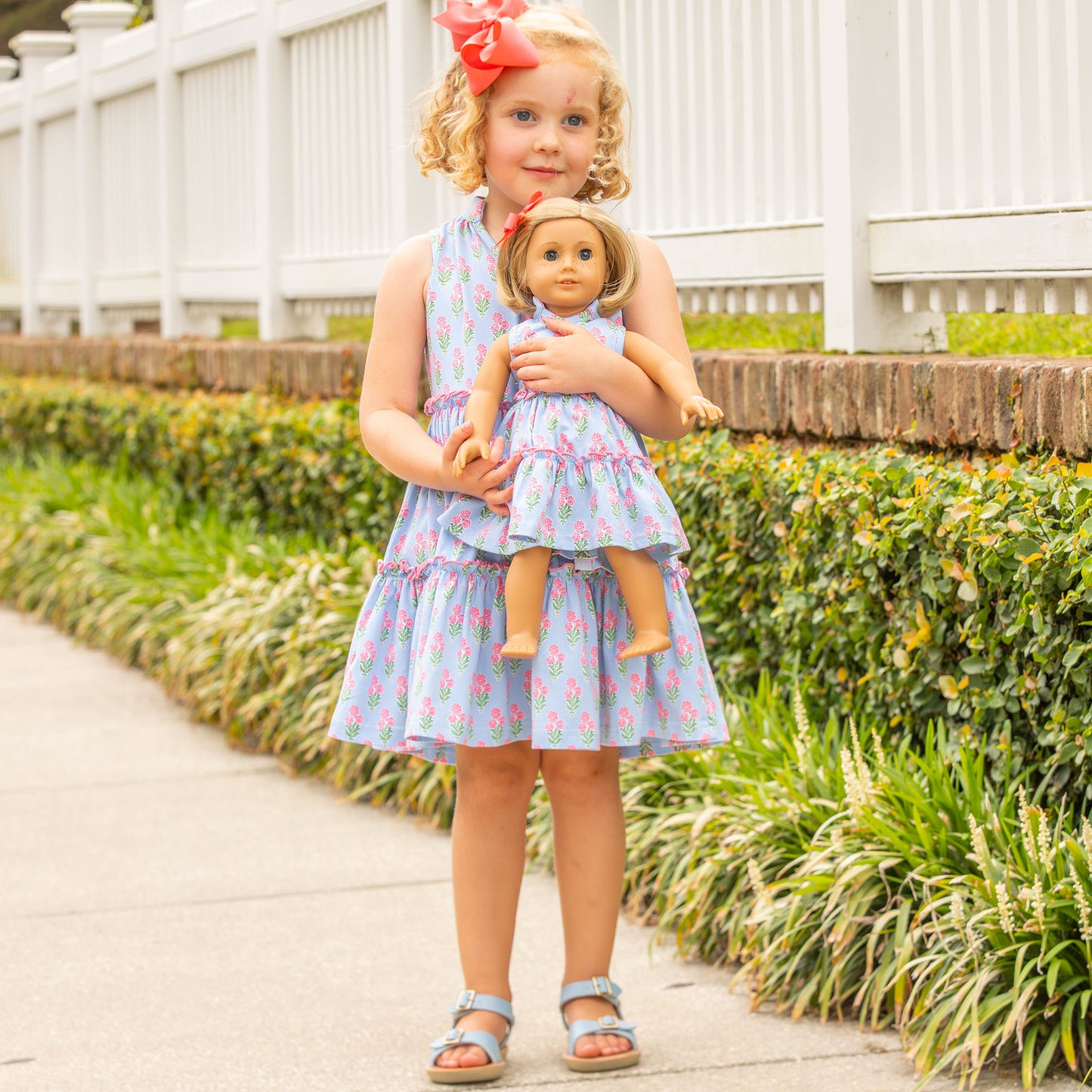 Coral Bouquet Tier Dress