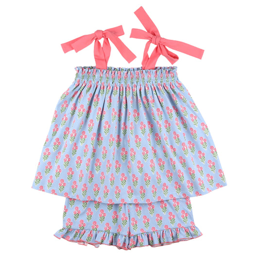 Coral Bouquet Short Set