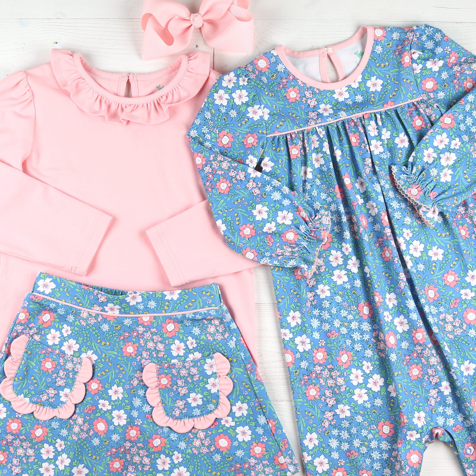 Cornflower Bubble Petal Skirt Petal Pink Top