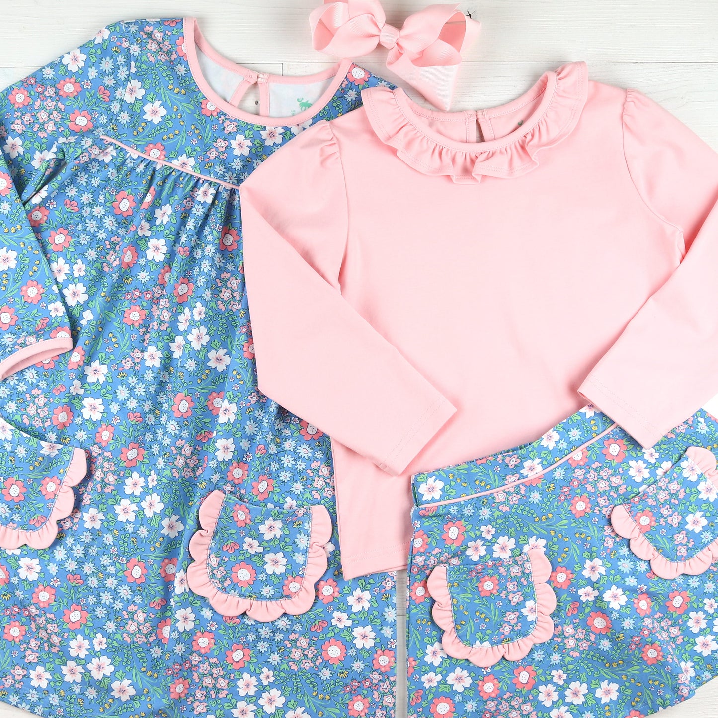 Cornflower Petal Dress Skirt Petal Pink Top
