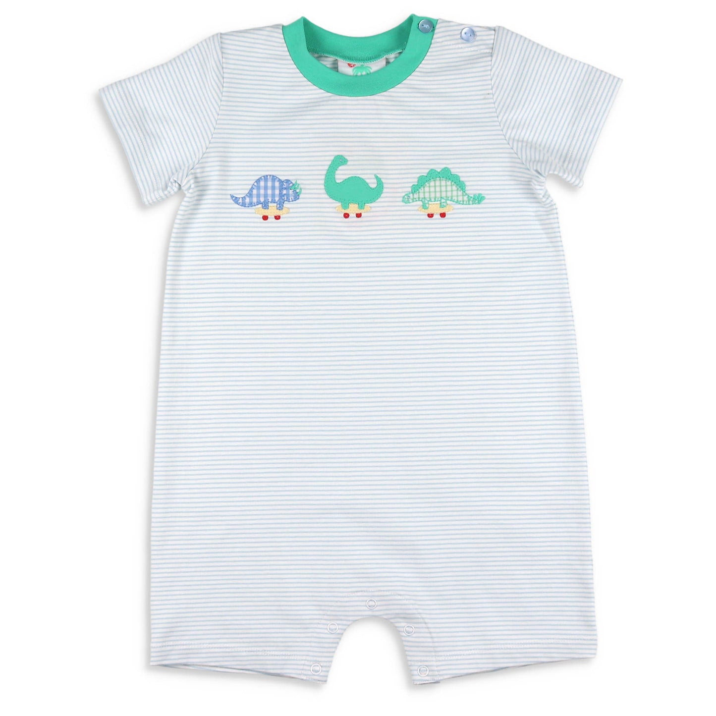 Boys Applique Romper - Dino Dudes