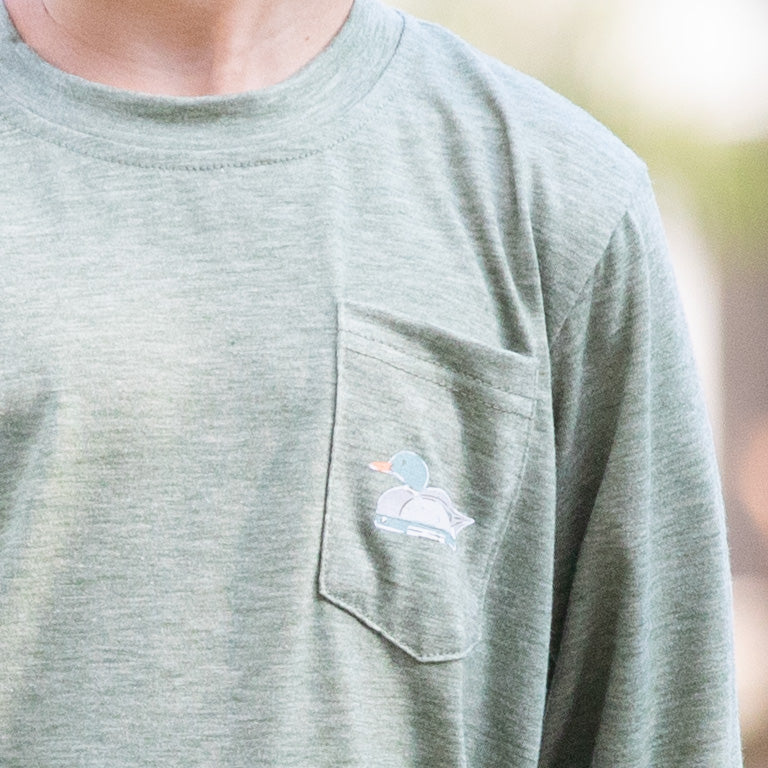 Front view of Duck Stamp Graphic Tee Front Pocket