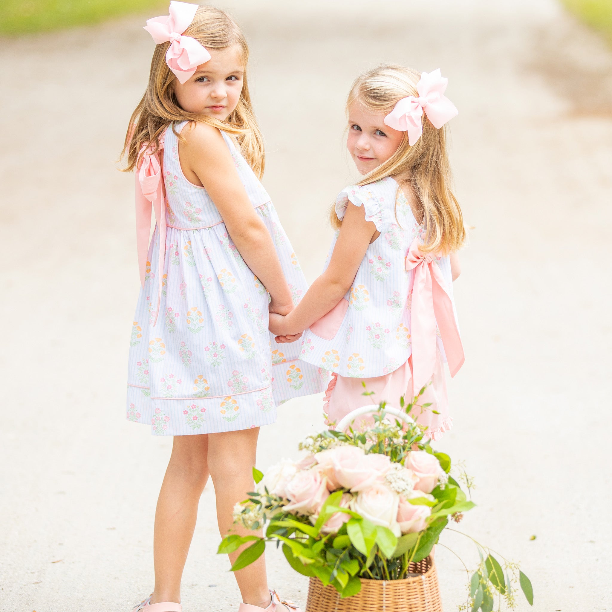 Girls Easter Bouquet Bow Dress 4T Shrimp and Grits Kids