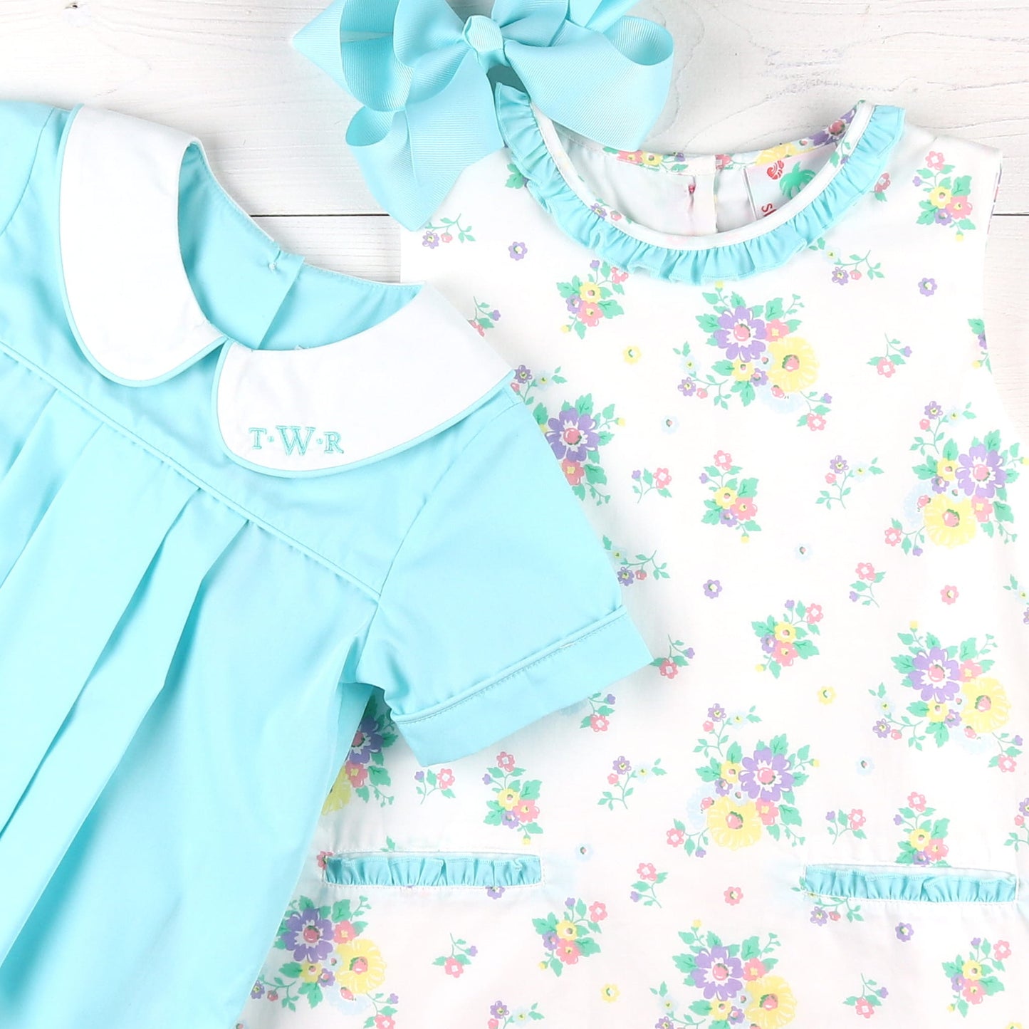 Girls Evelyn Ruffle Dress - Blissful Blooms