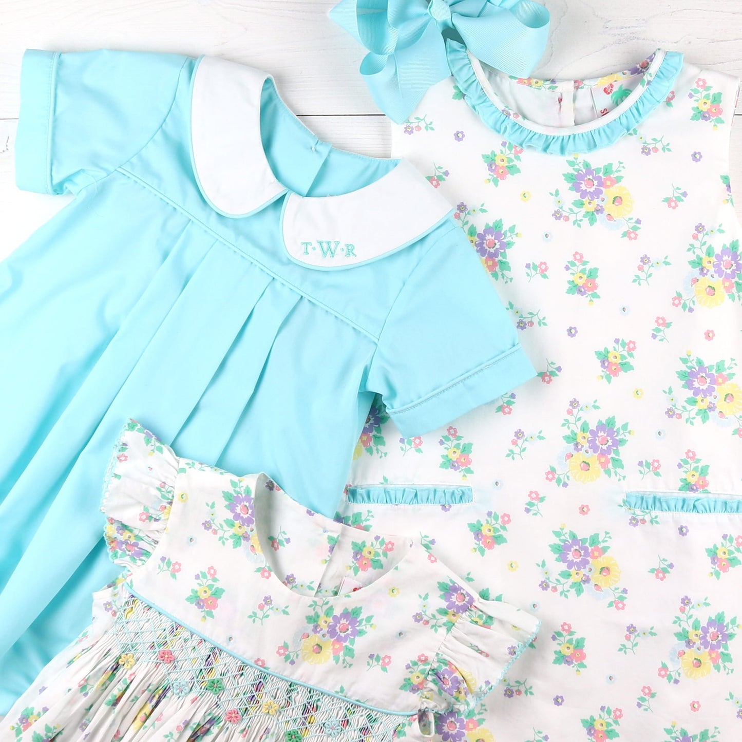 Girls Smocked Dress - Blissful Blooms