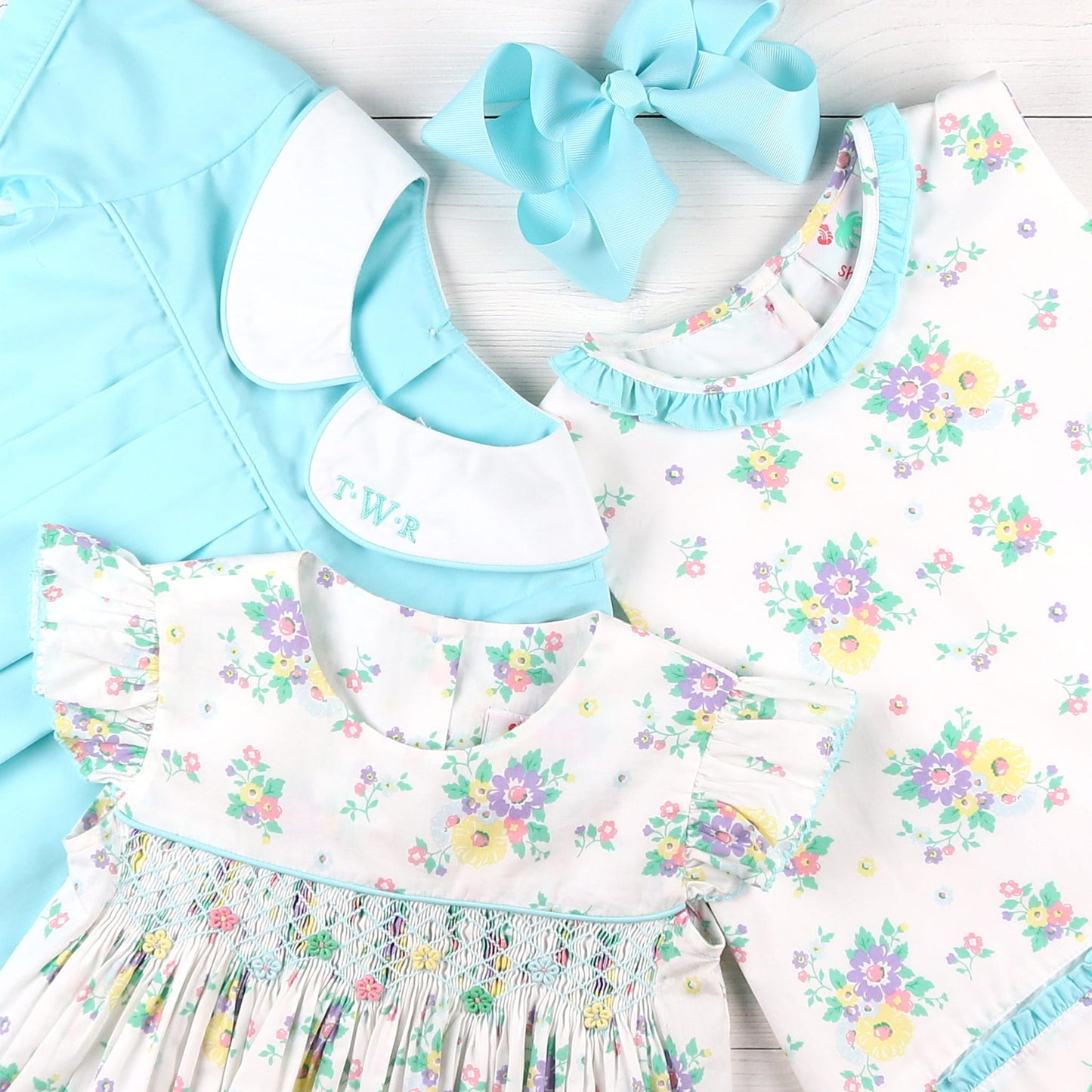 Girls Smocked Bubble - Blissful Blooms