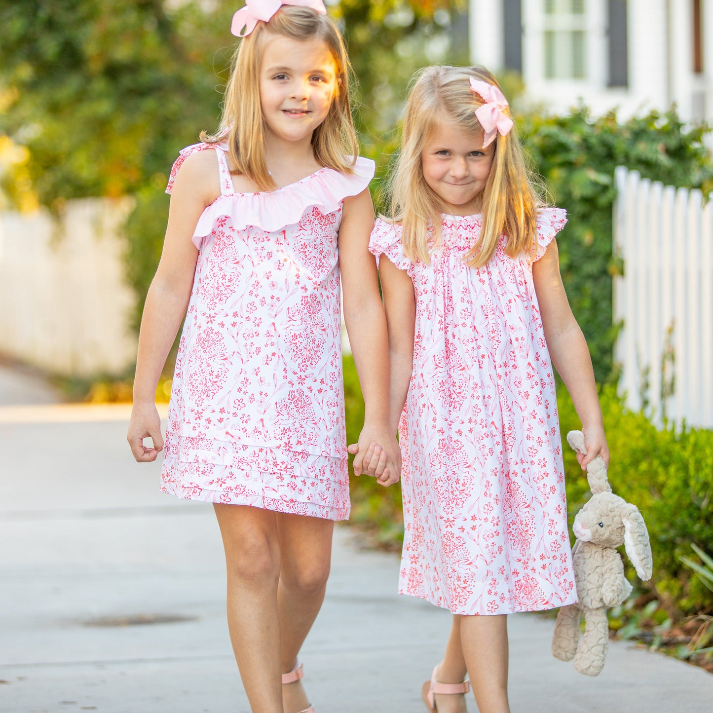 Girls Bishop Dress - Easter Toile