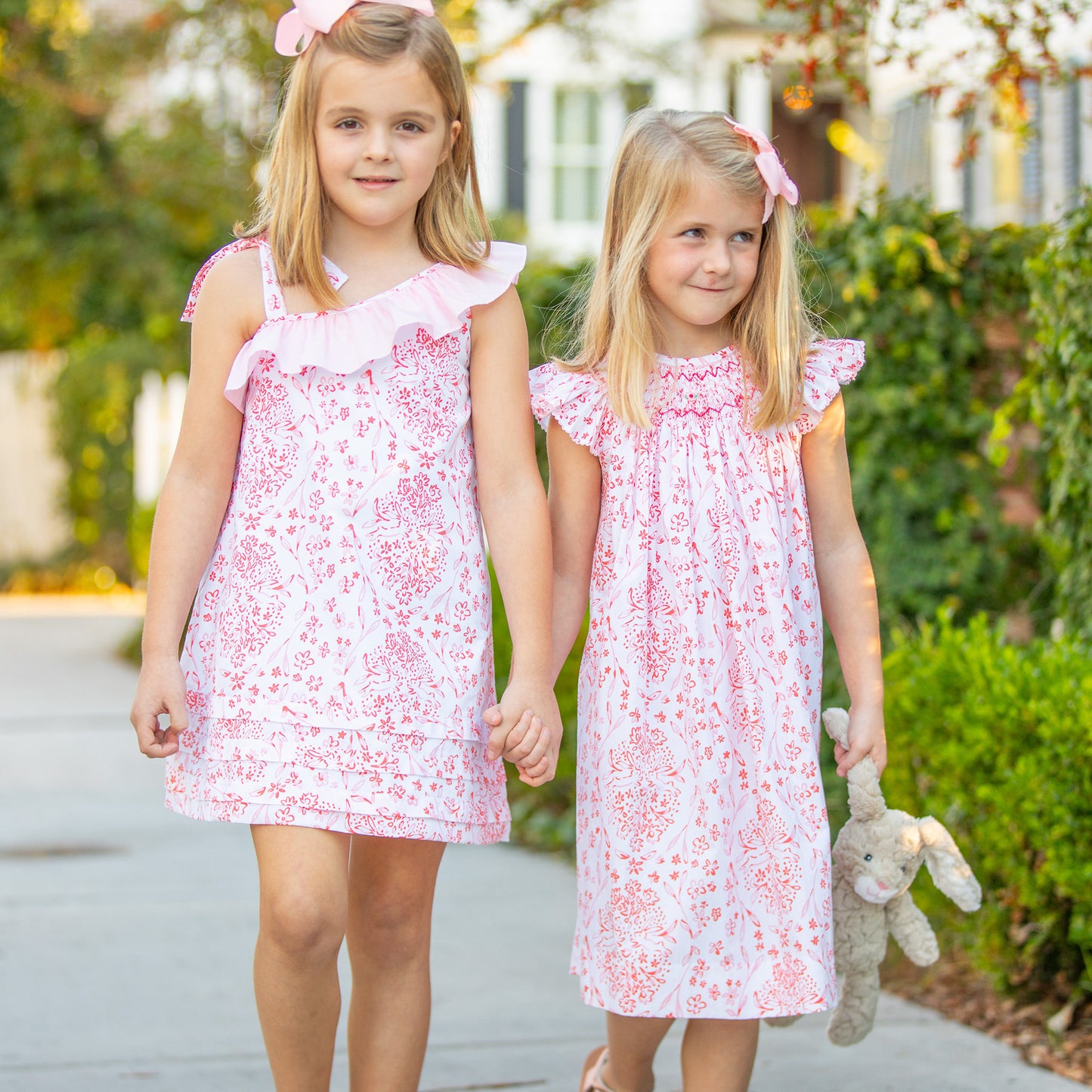 Girls Bishop Dress - Easter Toile