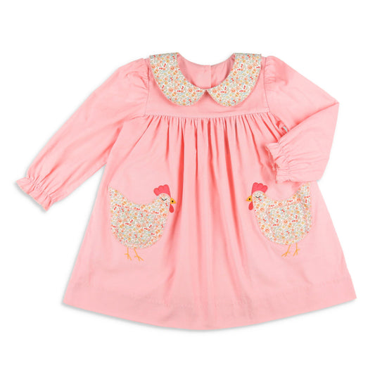 Evelyn Blooms Pink Chicken Dress