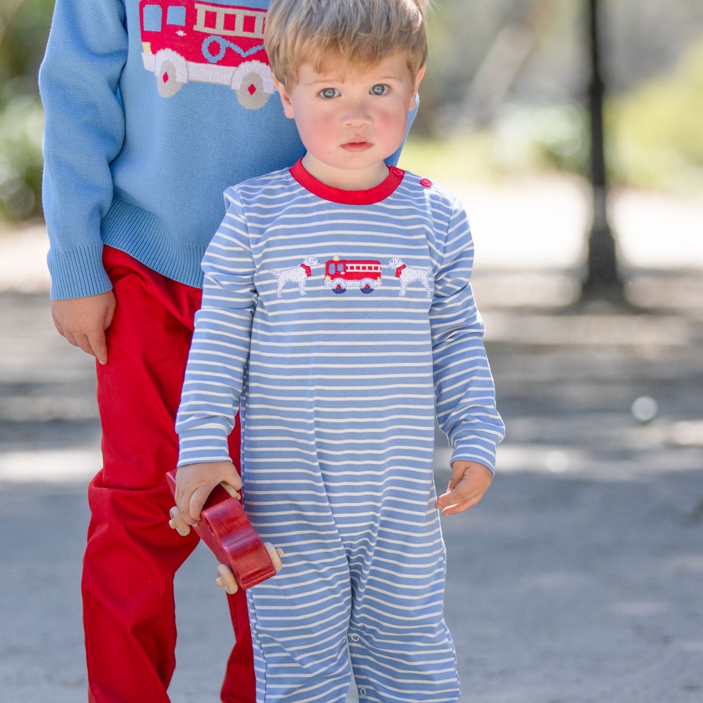 Fire Truck Dalmation Romper boys
