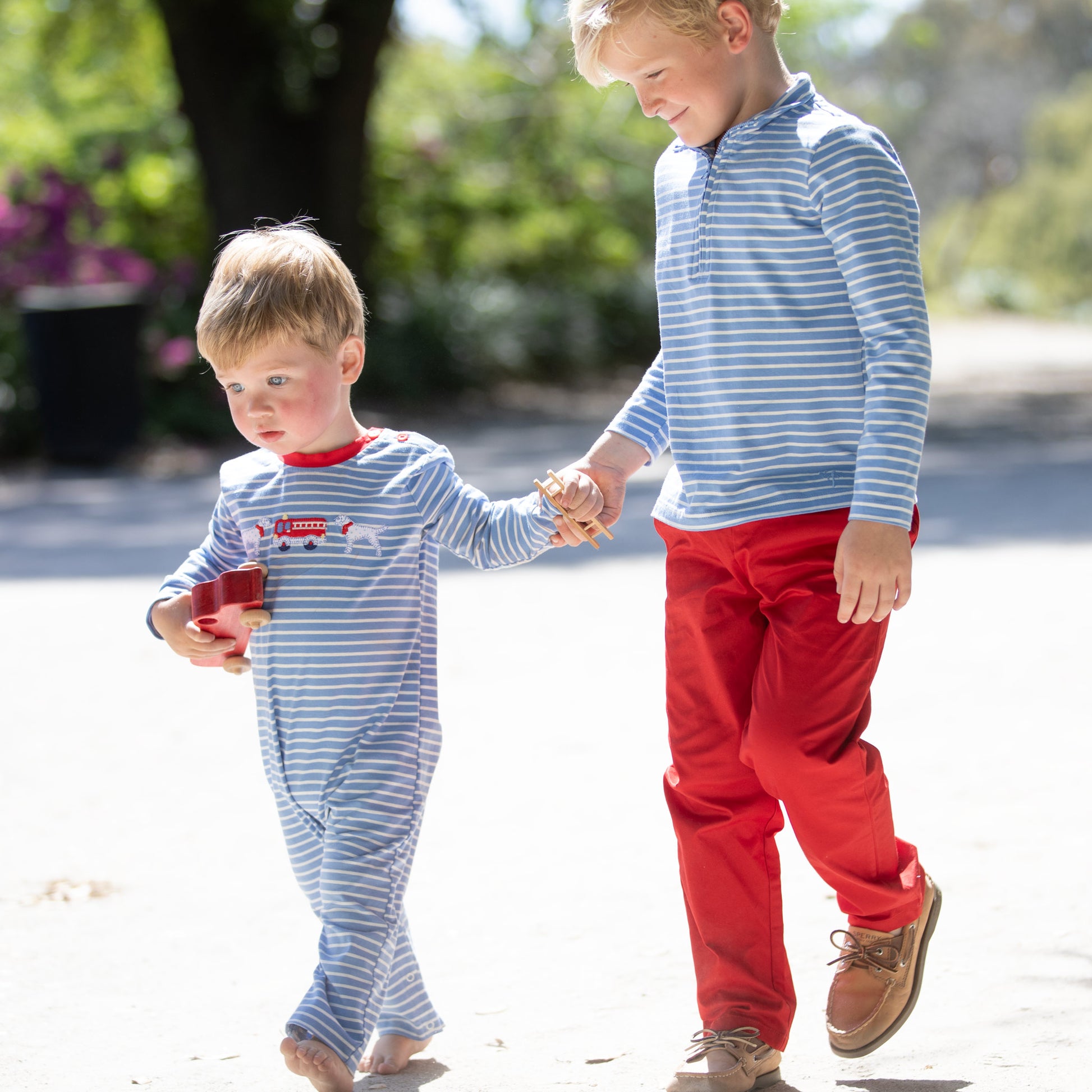 Fire Truck Dalmation Romper boys Matching matching outfits