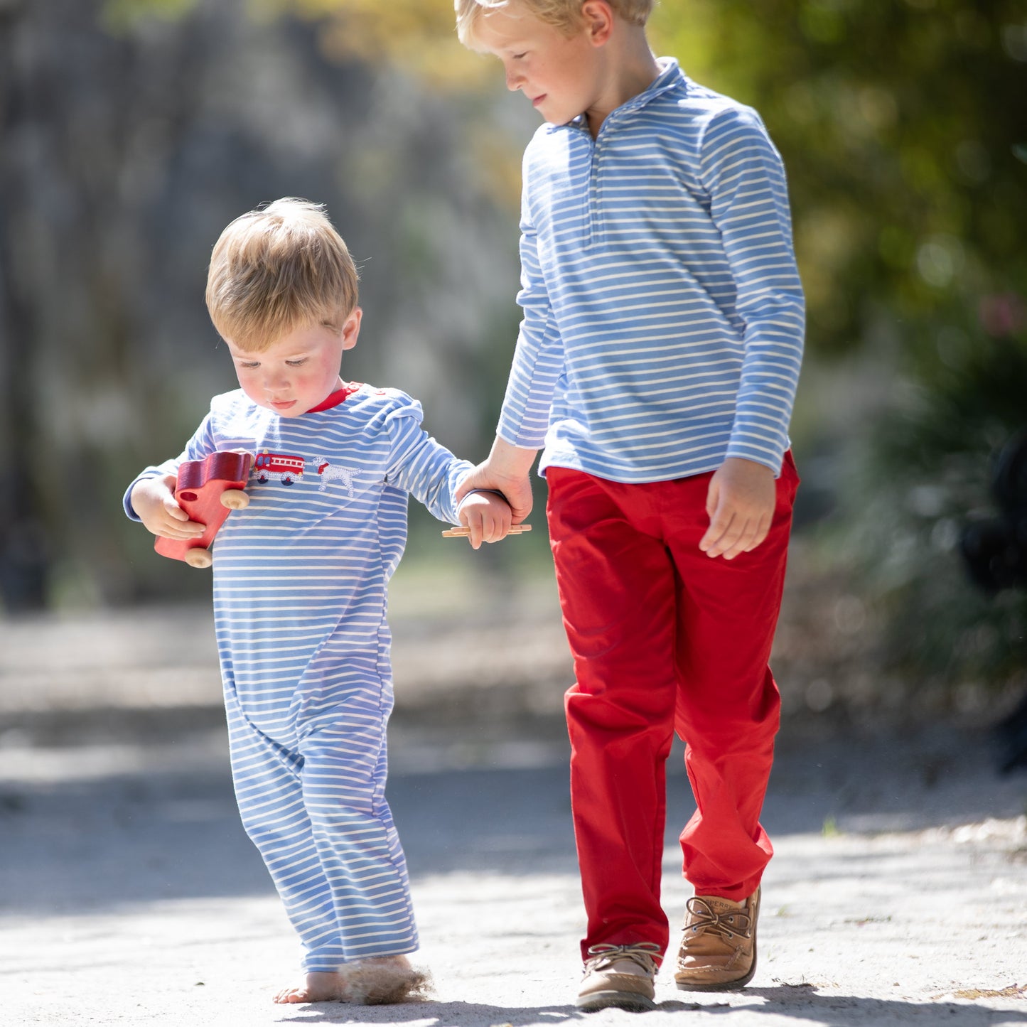 Fire Truck Dalmation Romper boys Matching matching outfits