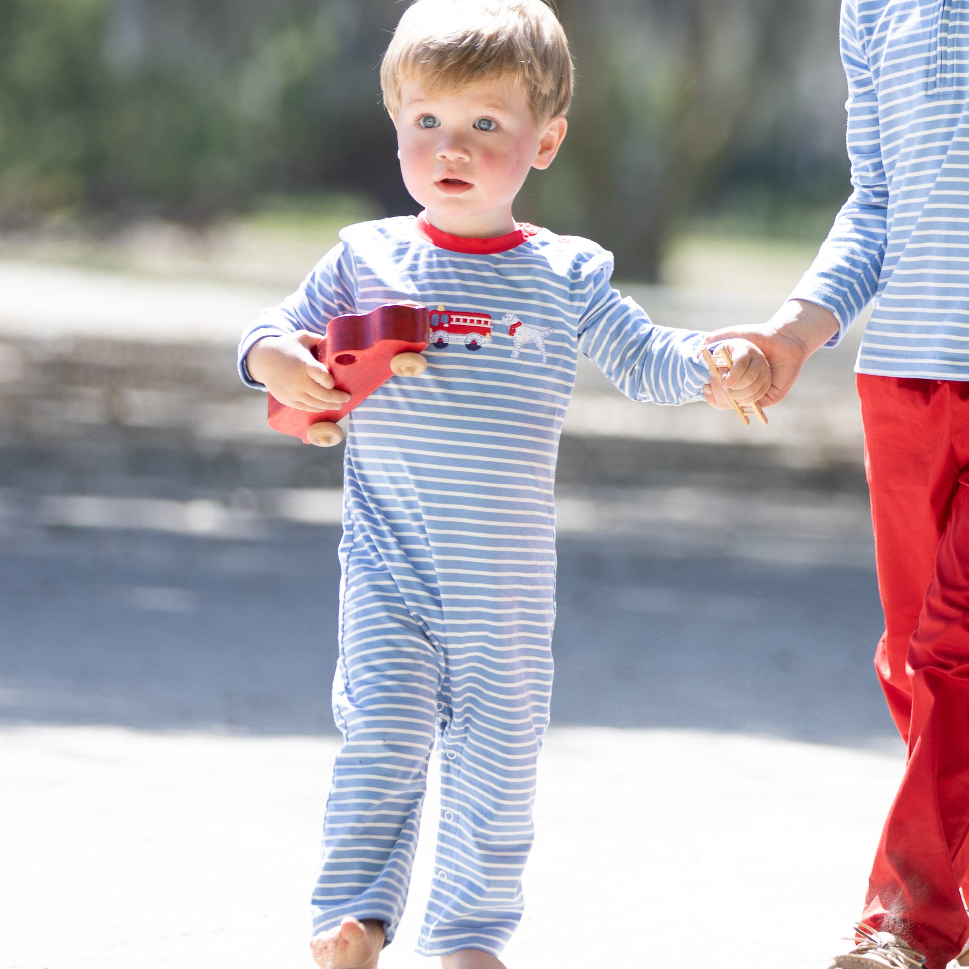 Fire Truck Dalmation Romper boys
