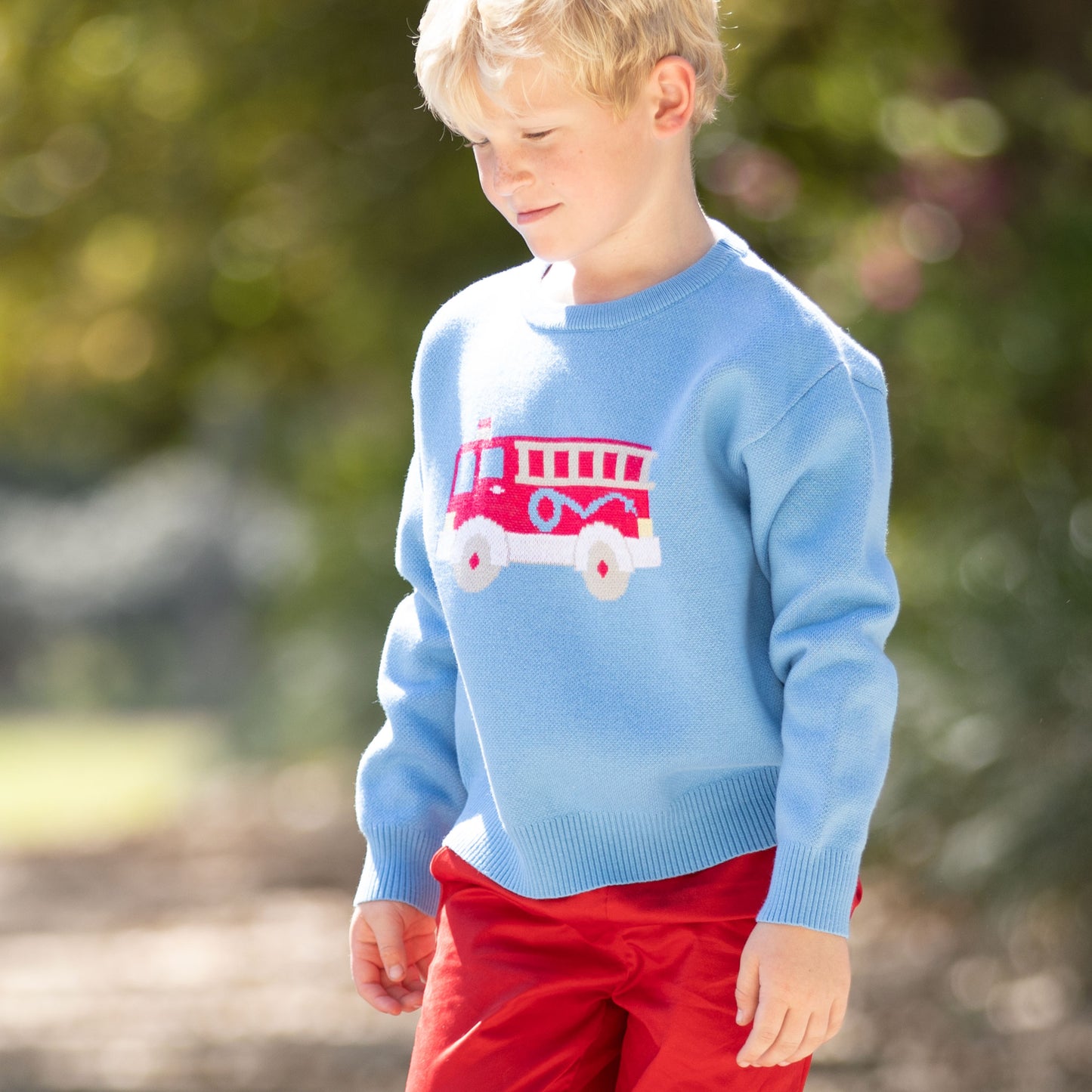 Fire Truck Sweater boys