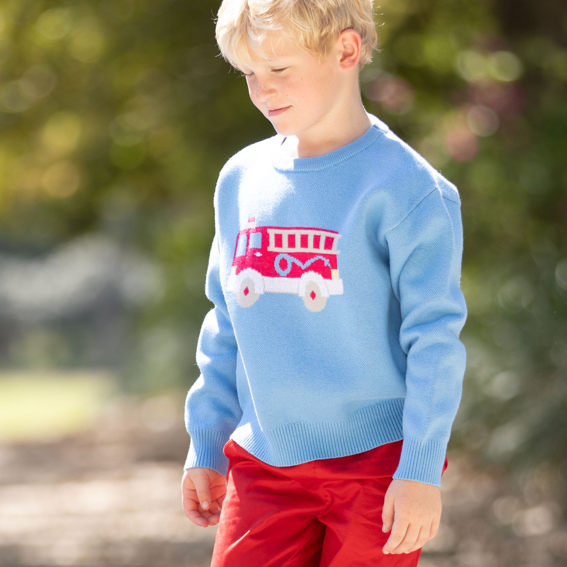 Fire Truck Sweater boys