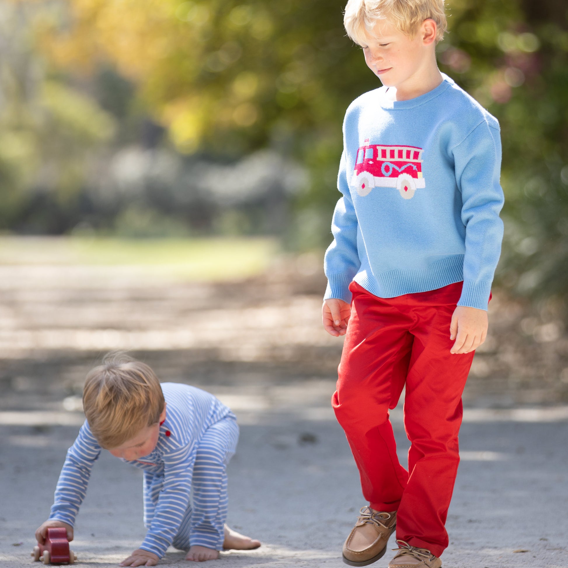 Fire Truck Sweater boys Matching matching outfits