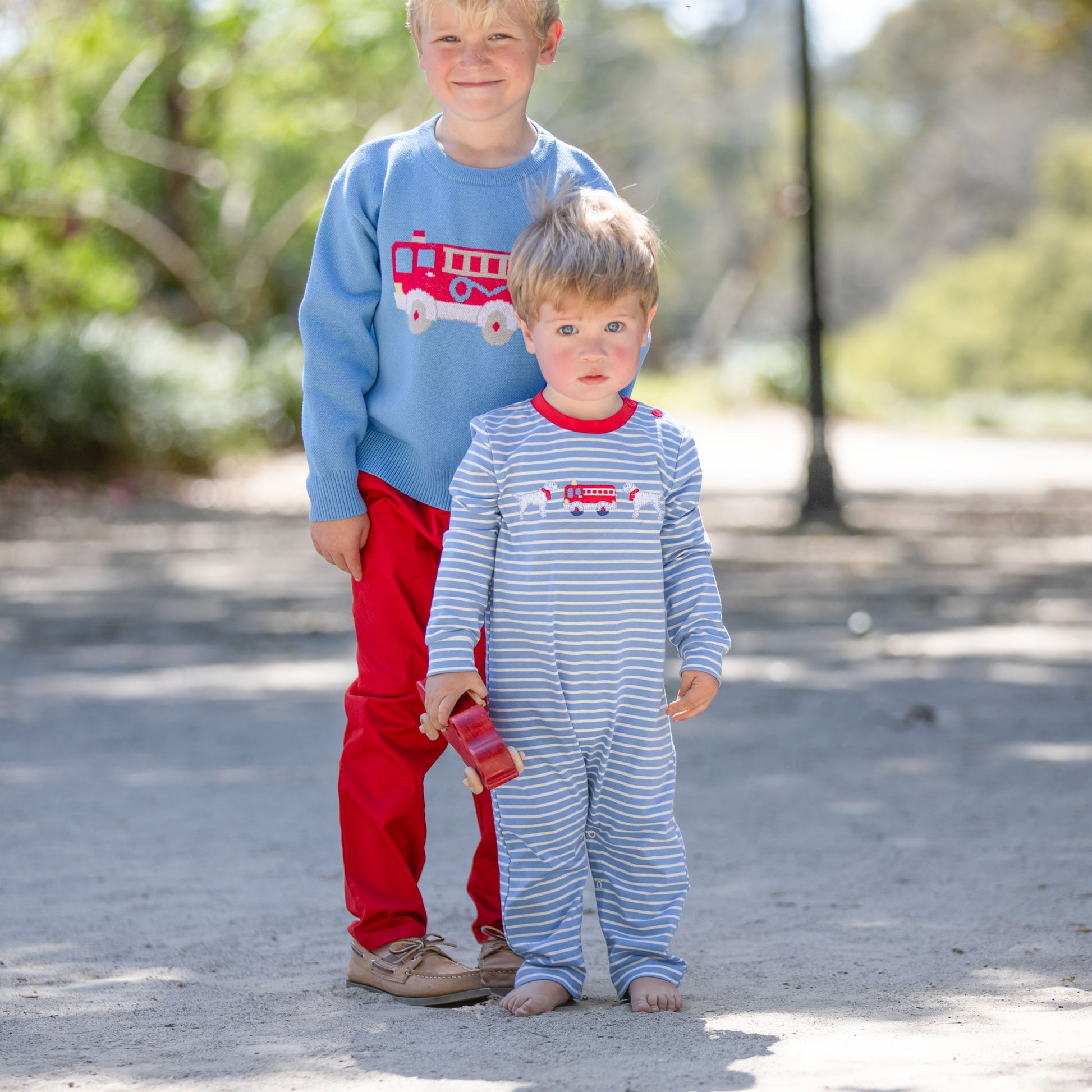 Fire Truck Sweater boys Matching matching outfits