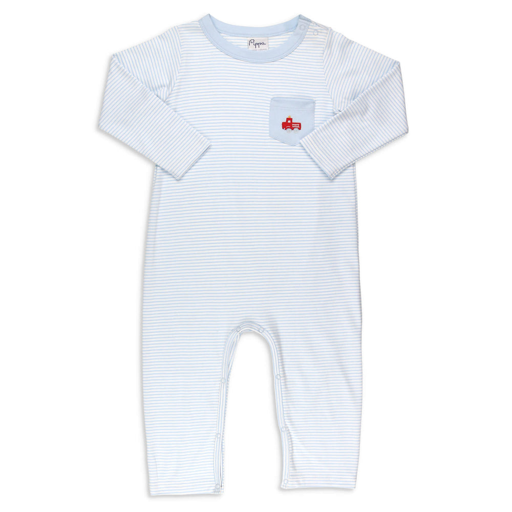 Blue Stripes Pima Romper main image 1