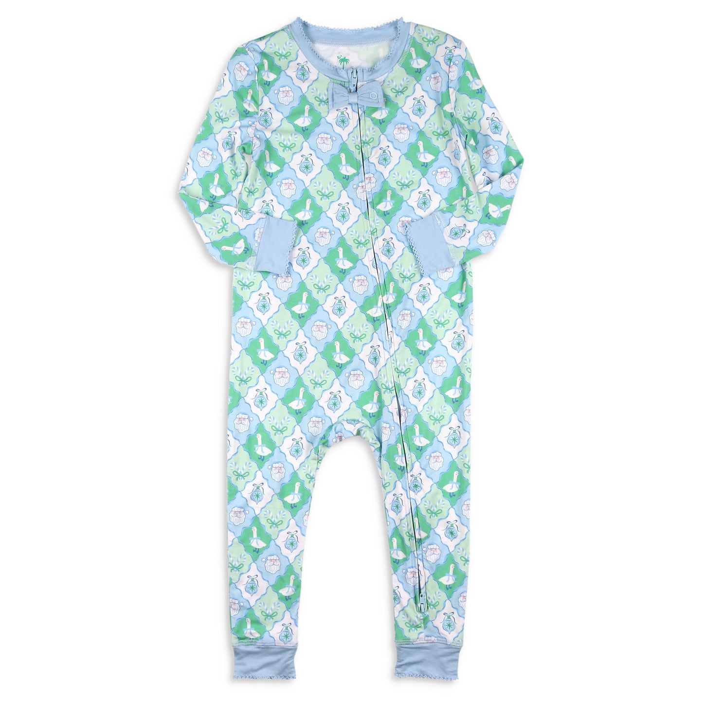 Girls Bamboo Onesie - Frosted Christmas