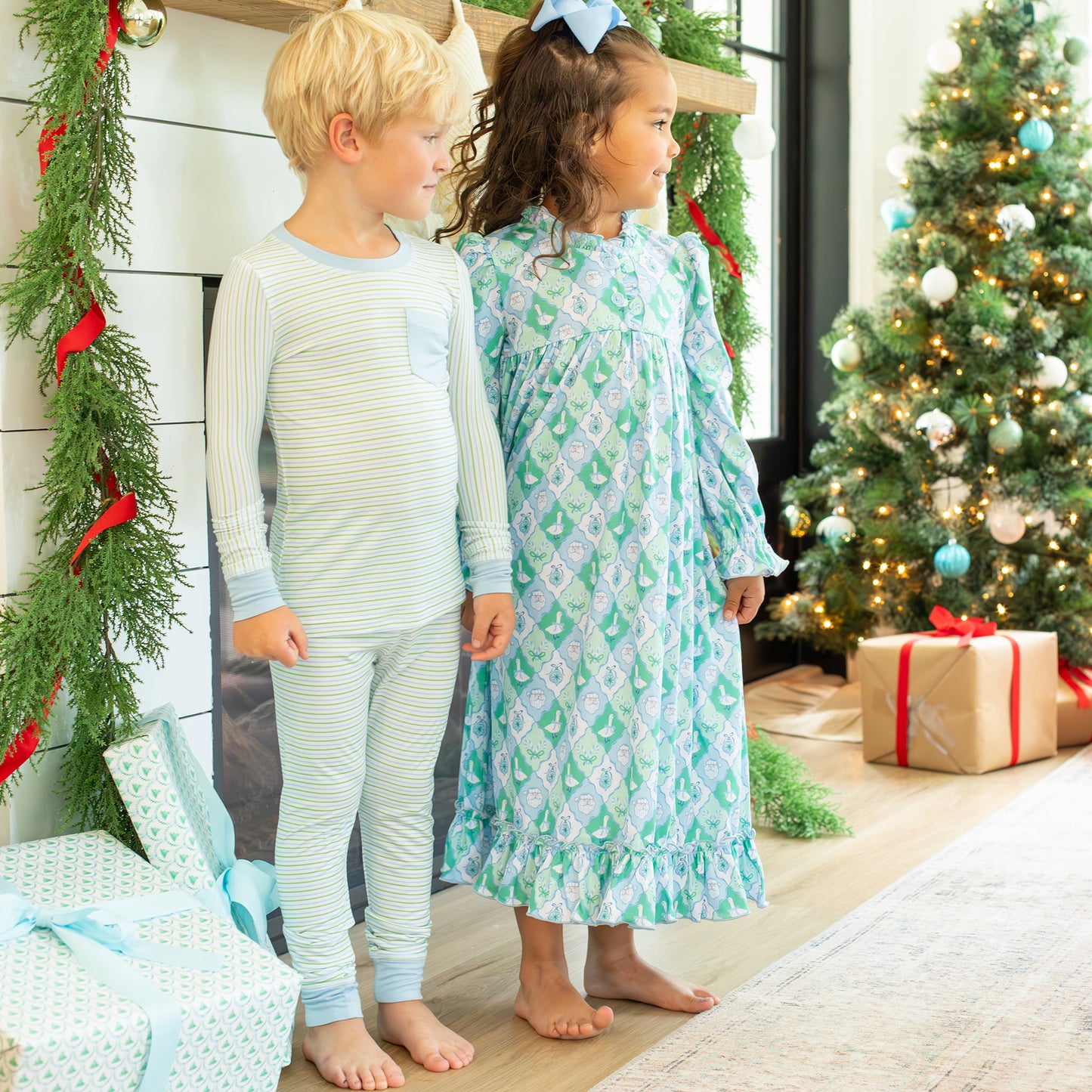 Girls Gown - Frosted Christmas