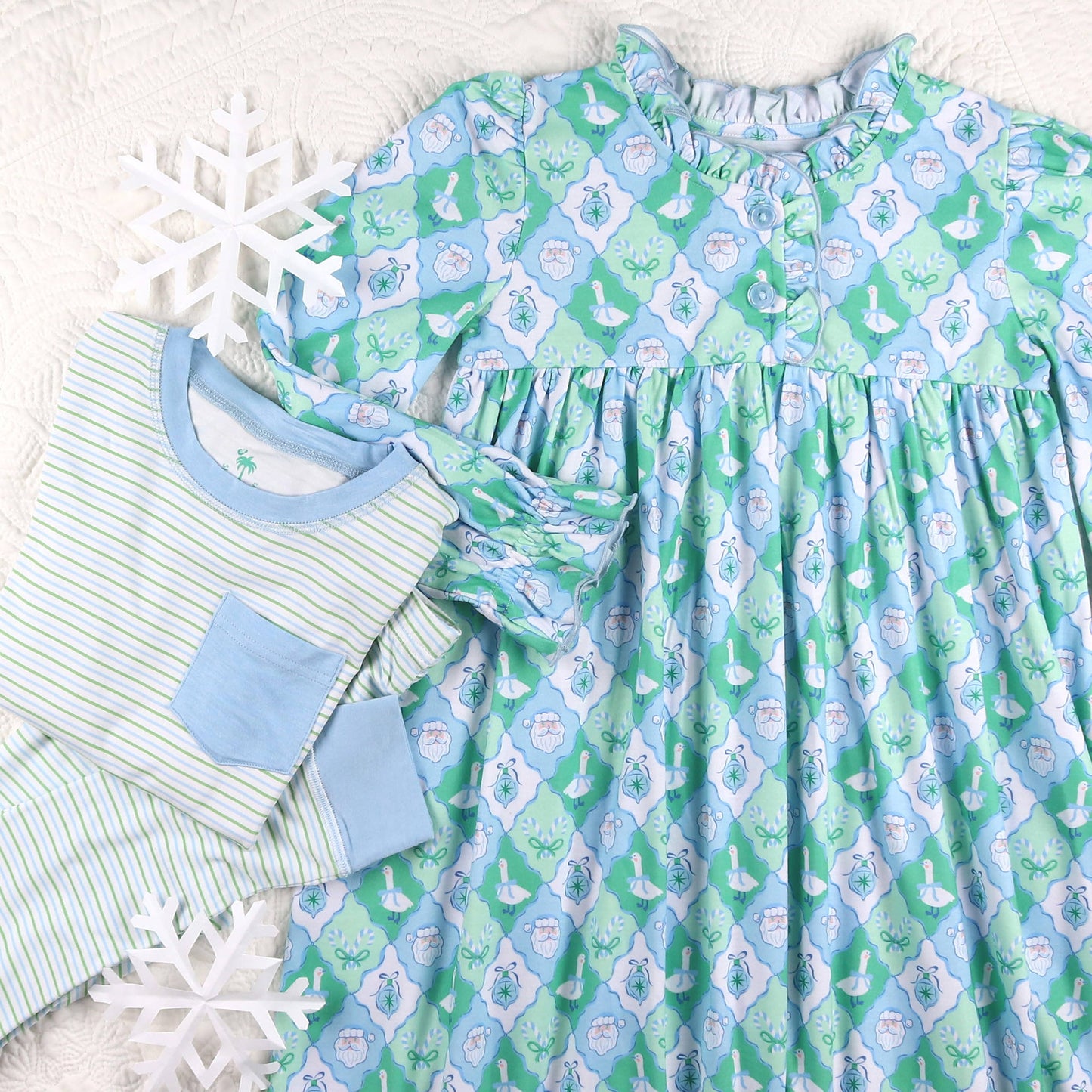 Girls Gown - Frosted Christmas