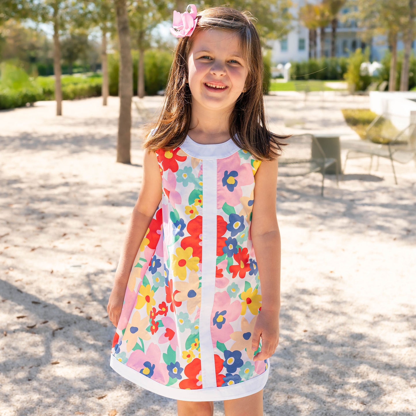 Girls Eleanor Dress - Groovy Garden
