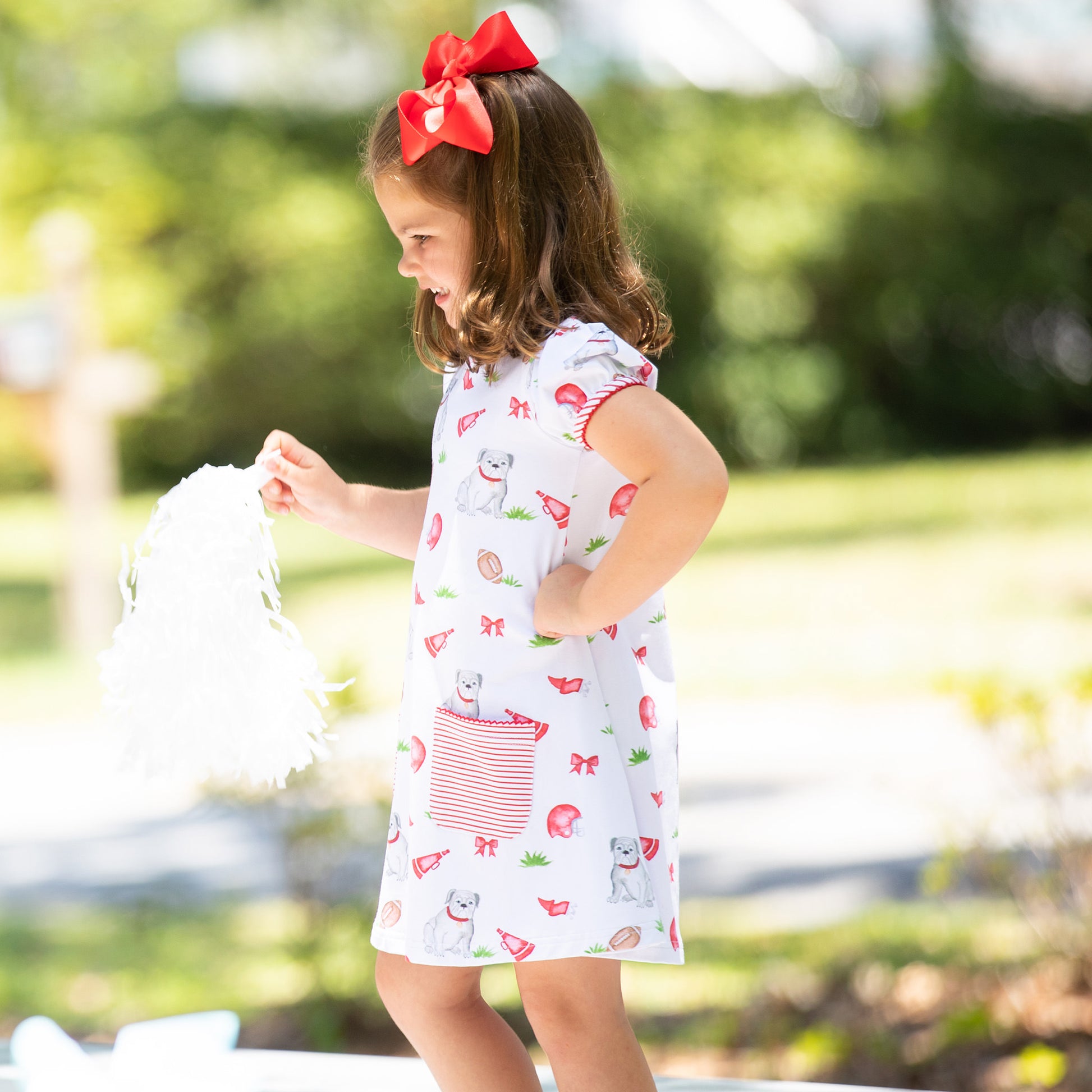 Girls Gameday Tiger Eloise Dress - Shrimp and Grits Kids