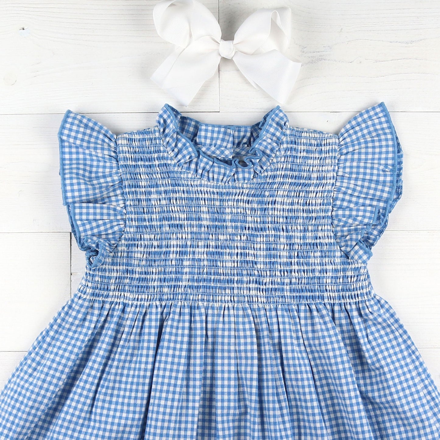 Gameday Girls Dress - Blue Check