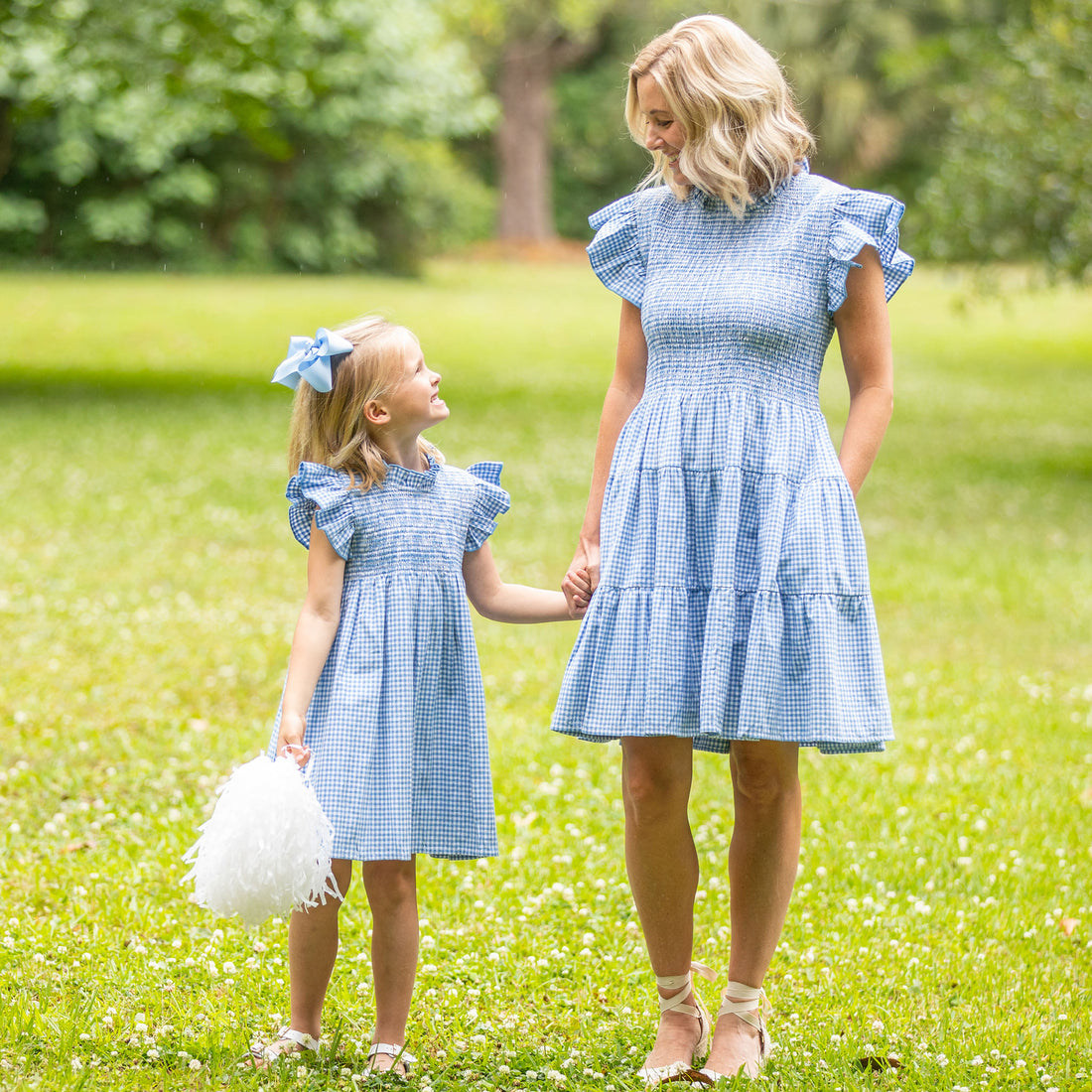 Womens Dress Blue Check Shrimp and Grits Kids