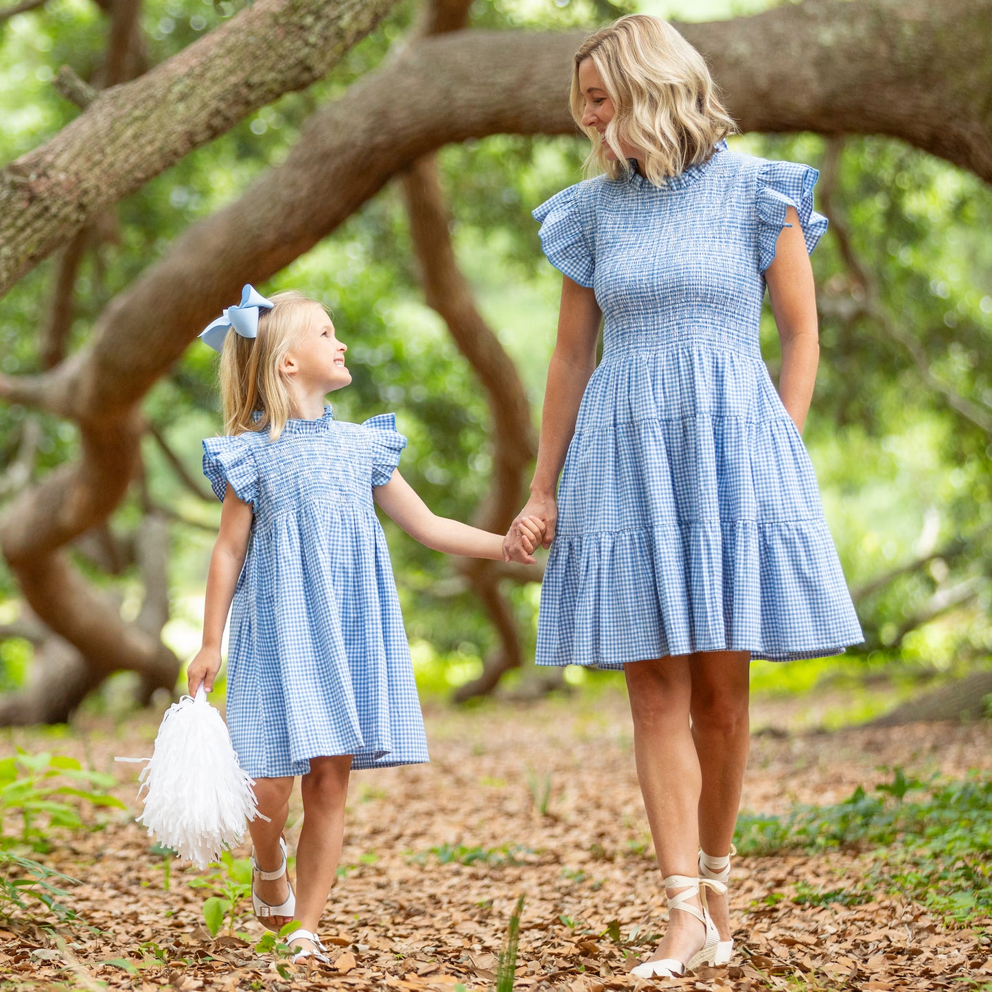 Gameday Girls Dress - Blue Check