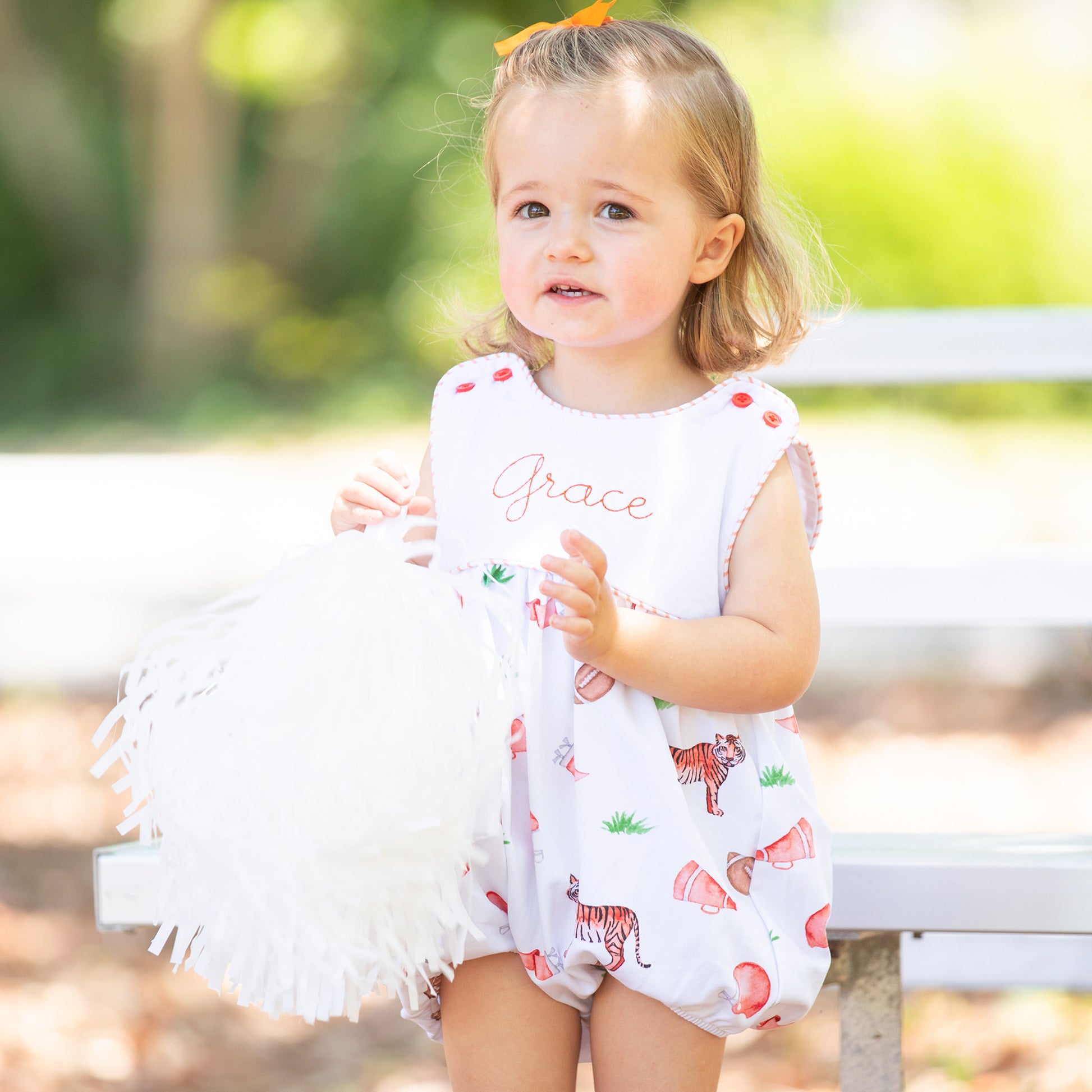 Girls Gameday Tiger Eloise Dress - Shrimp and Grits Kids