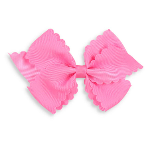 Geranium Pink Scallop Bow
