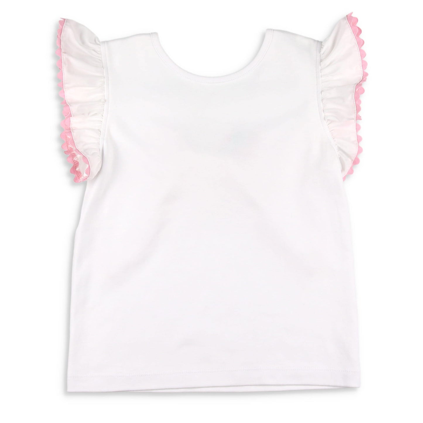 Girls Bow Back Ruffle Top