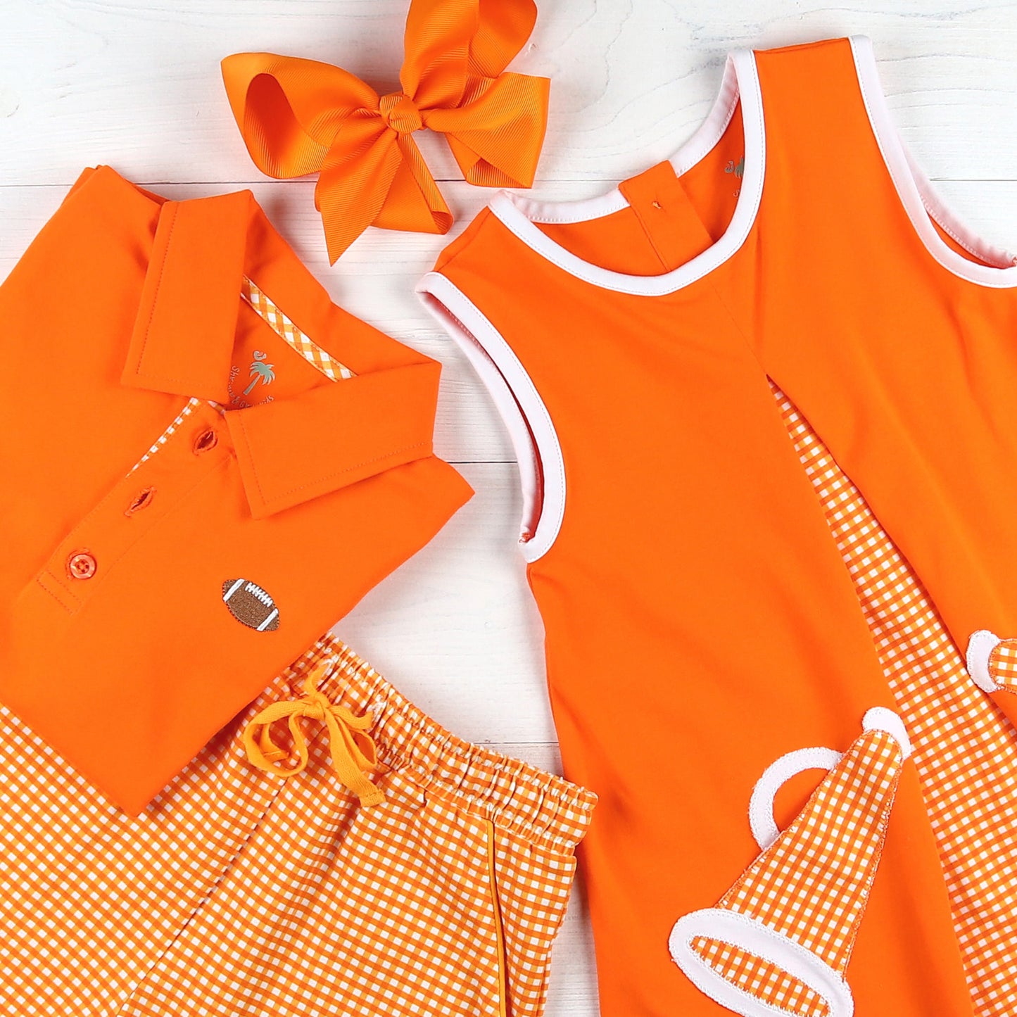 Girls Rah Rah Cheer Dress - Orange