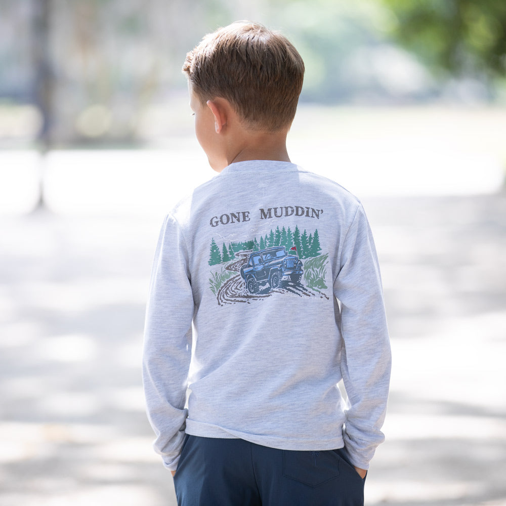 Back view of Gone Muddin Graphic Tee Back