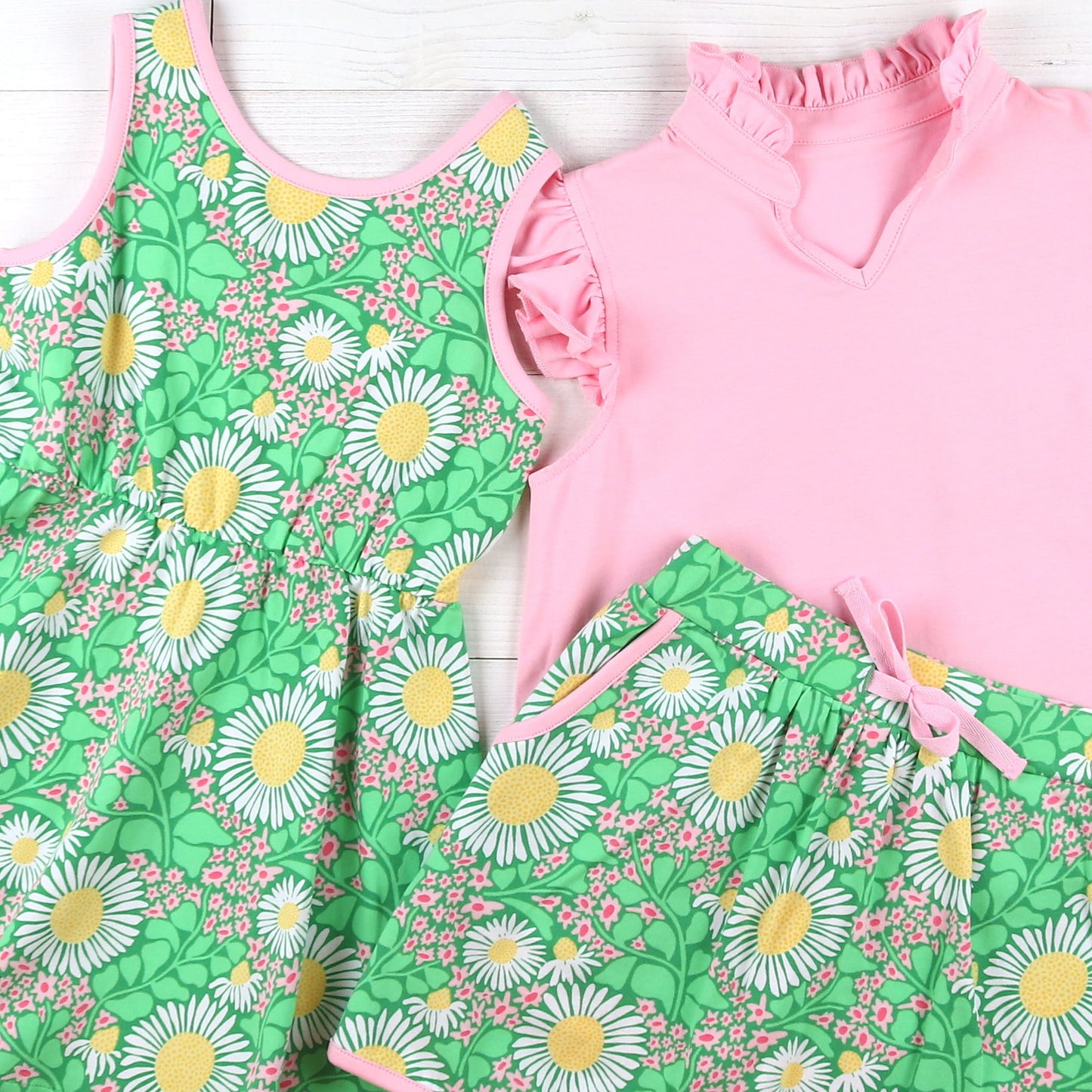 Green Meadow Bow Back Dress