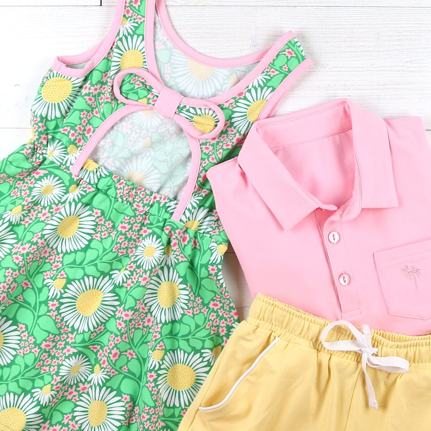 Green Meadow Bow Back Dress