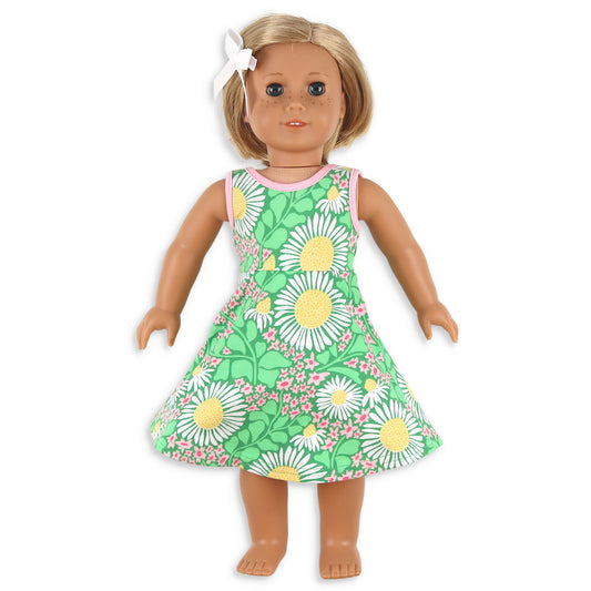 Green Meadow Bow Back Dress - Doll
