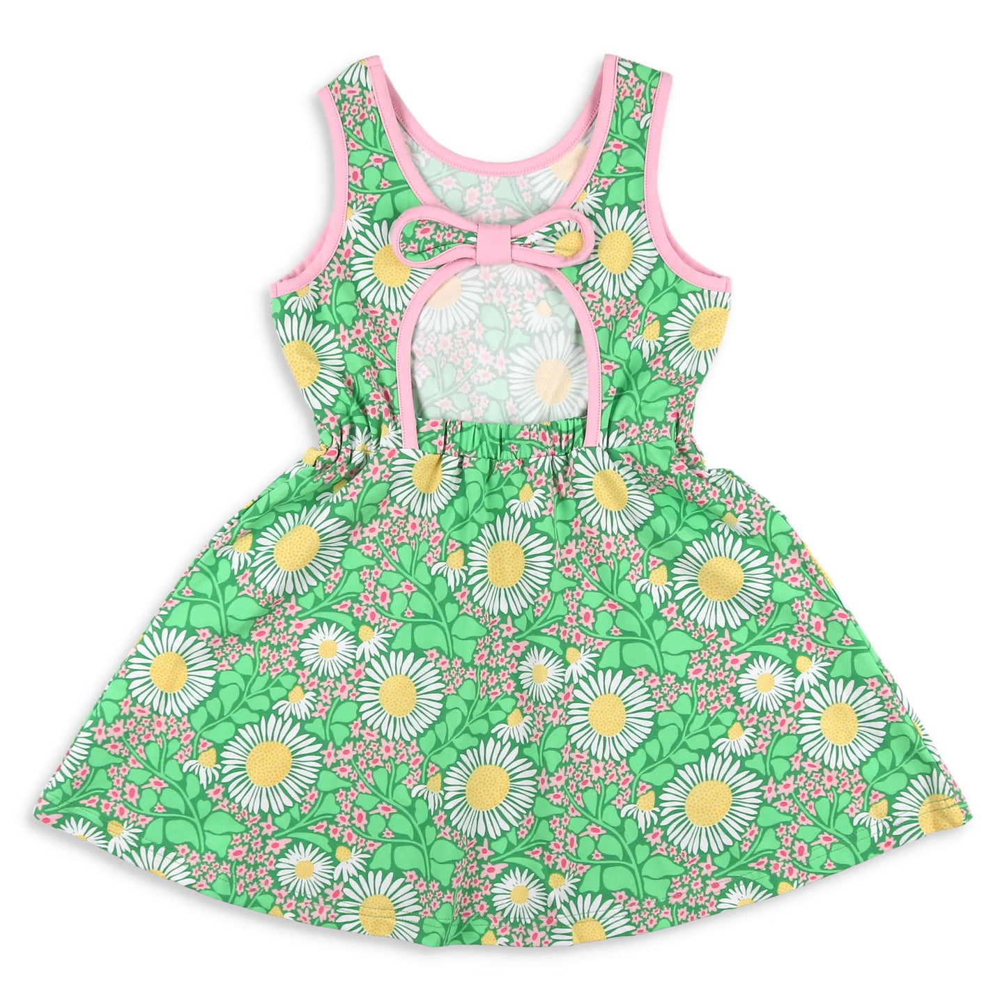 Green Meadow Bow Back Dress