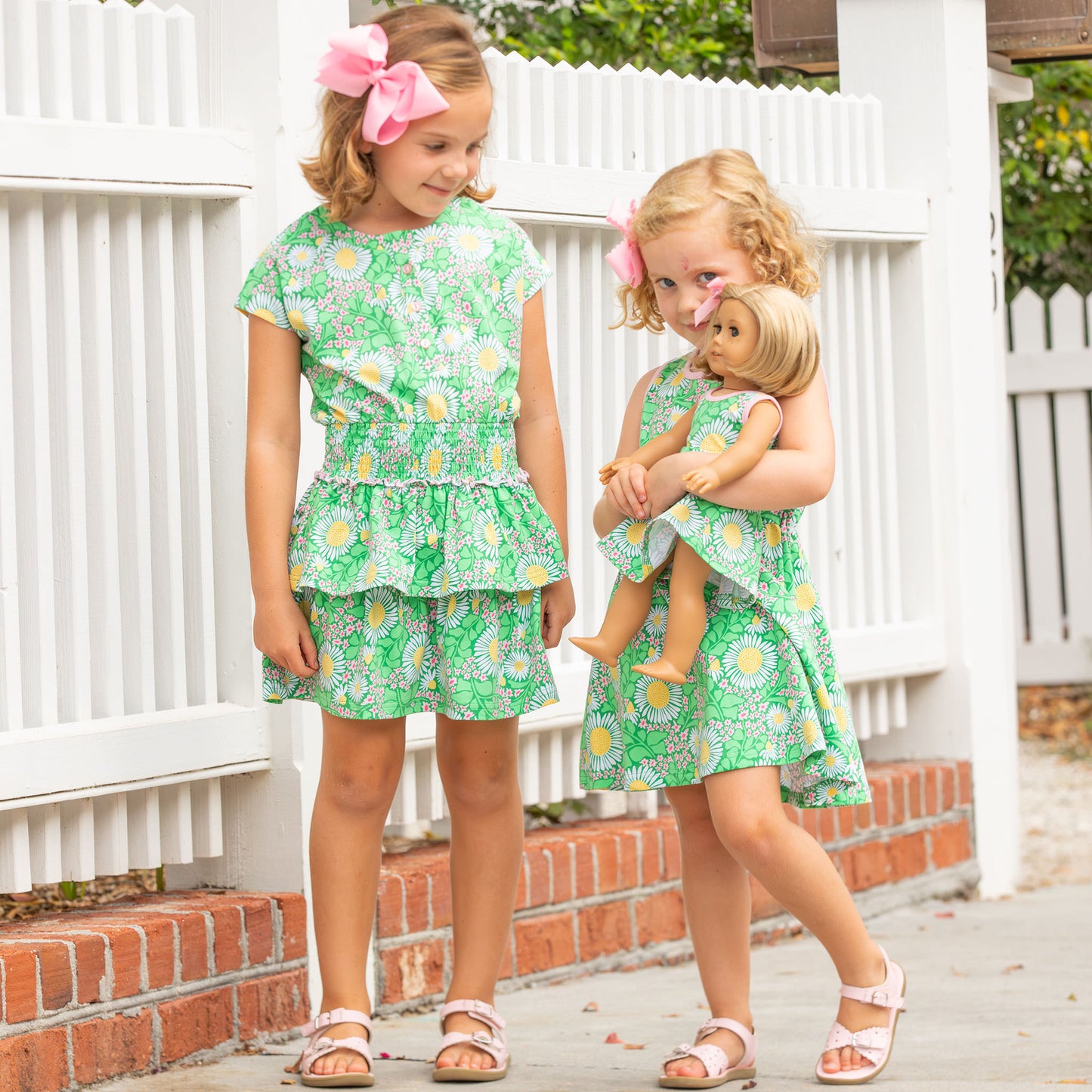 Green Meadow Bow Back Dress