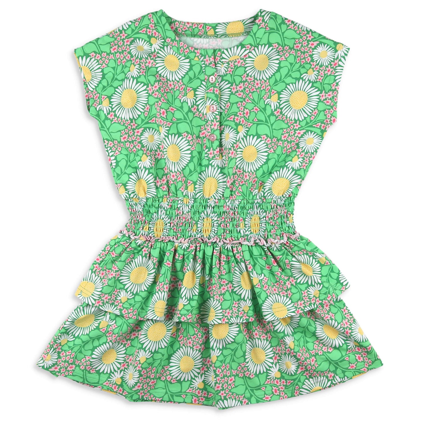 Green Meadow Smocked Waist Dress