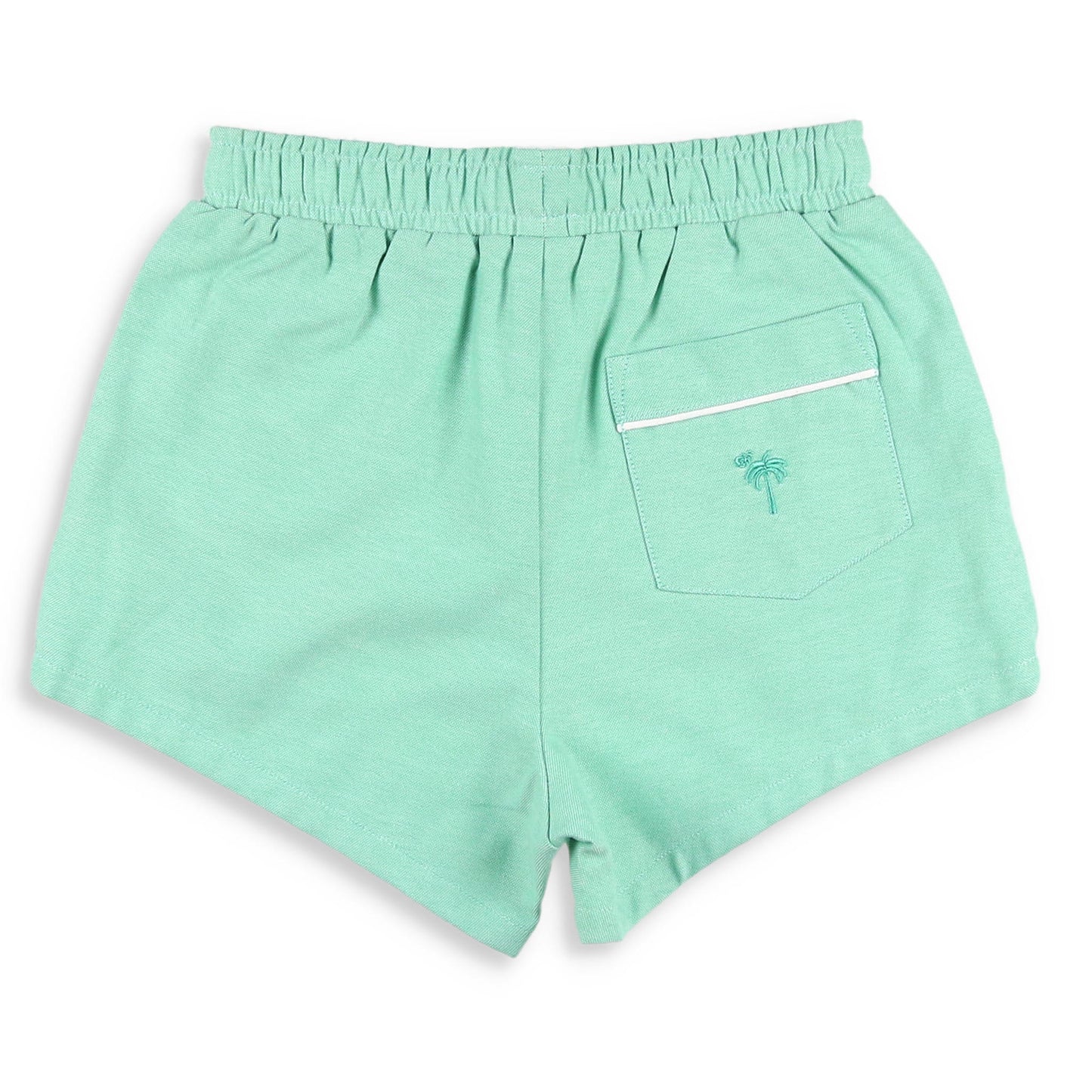 Boys Shrimp Shorts - Green Oxford