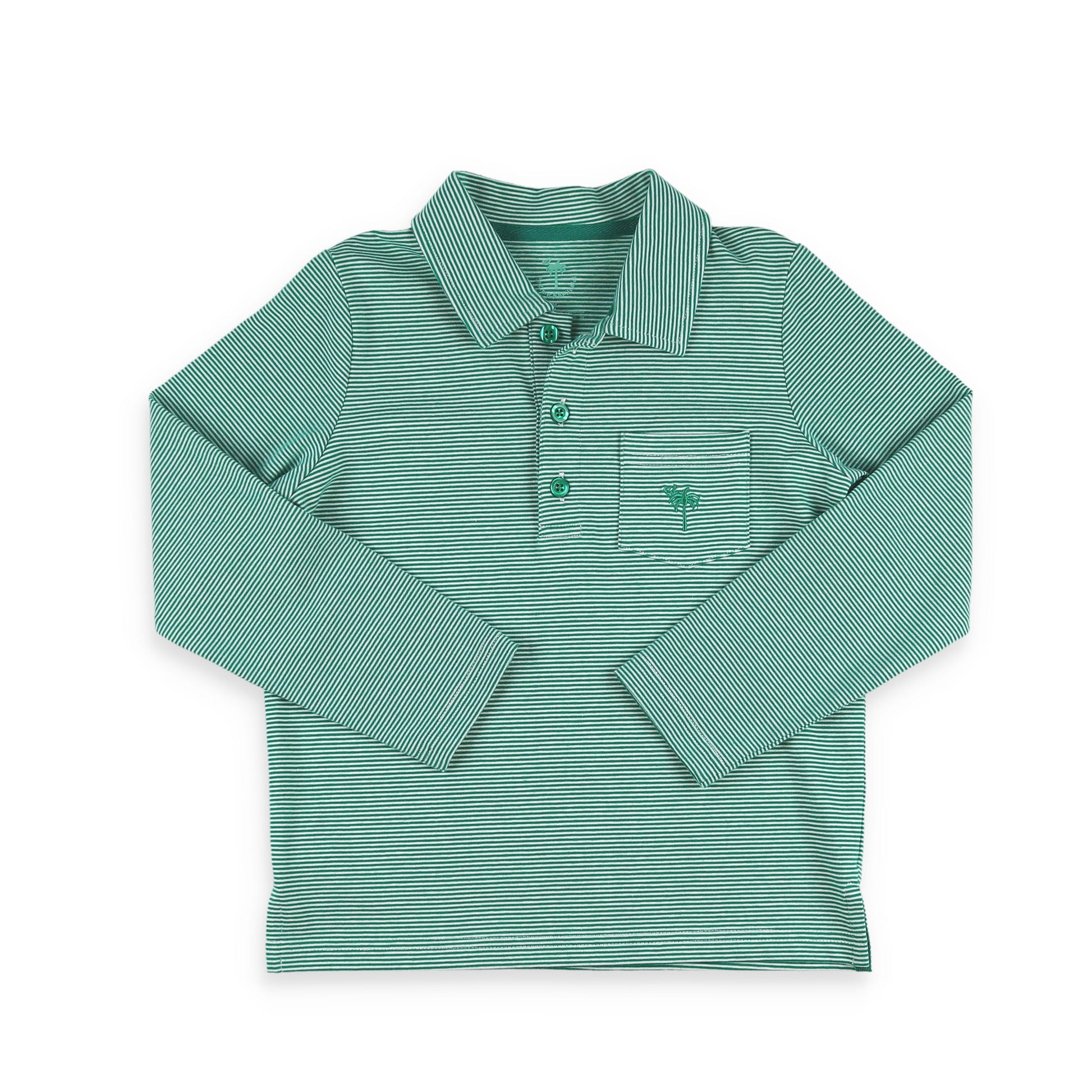 green stripe polo