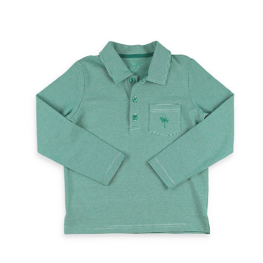 green stripe polo