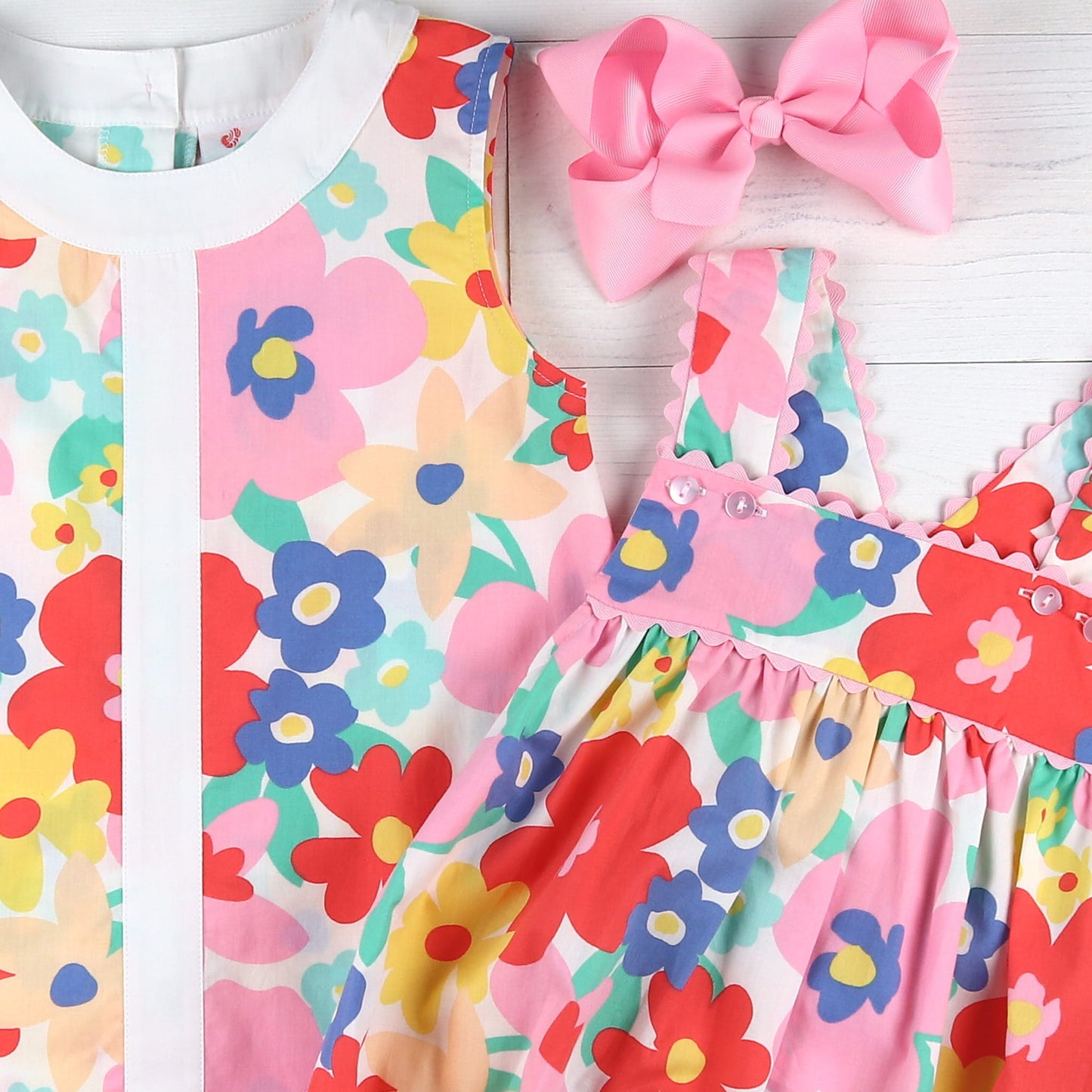 Girls Eleanor Dress - Groovy Garden